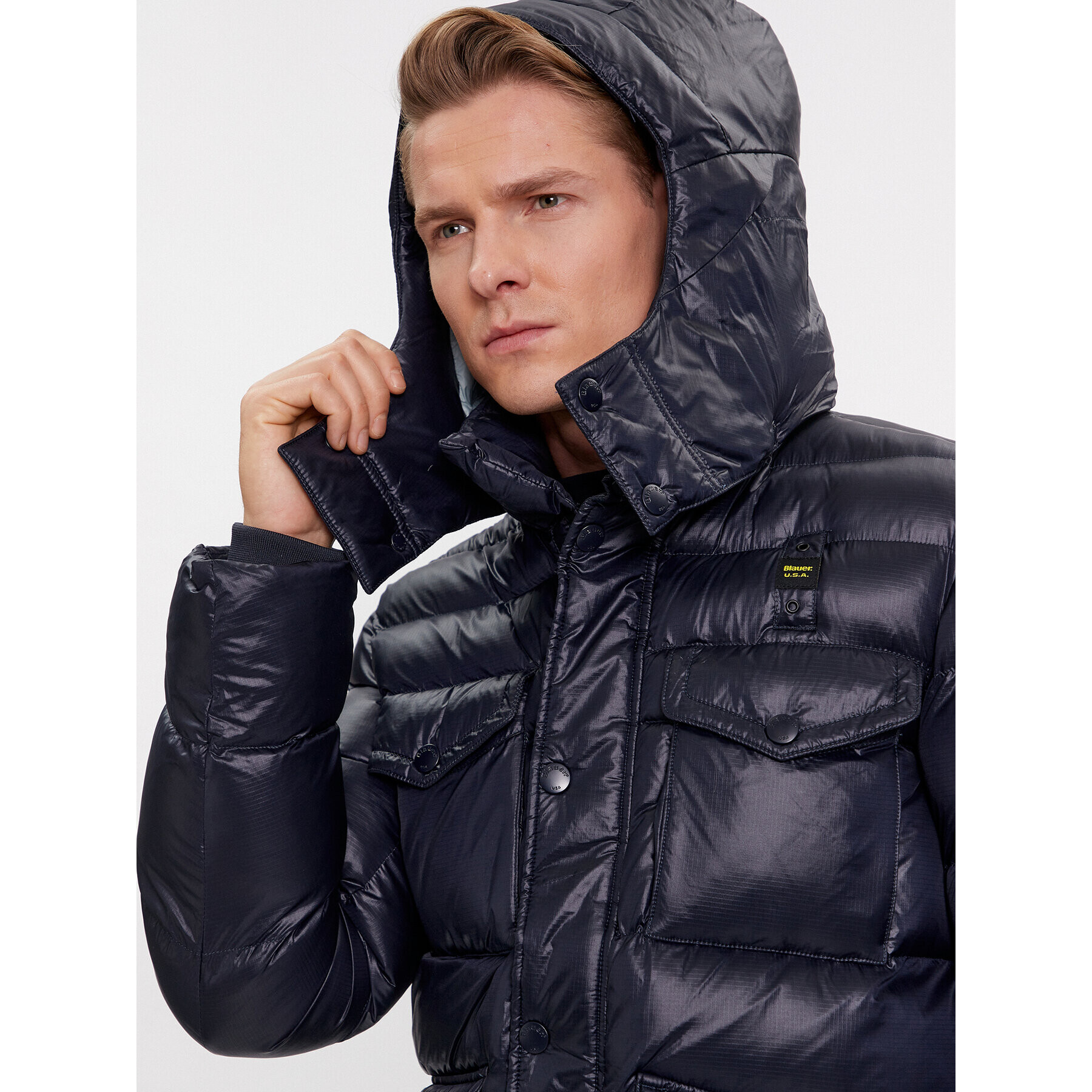 Blauer Пухено яке 23WBLUC02236 Син Regular Fit - Pepit.bg