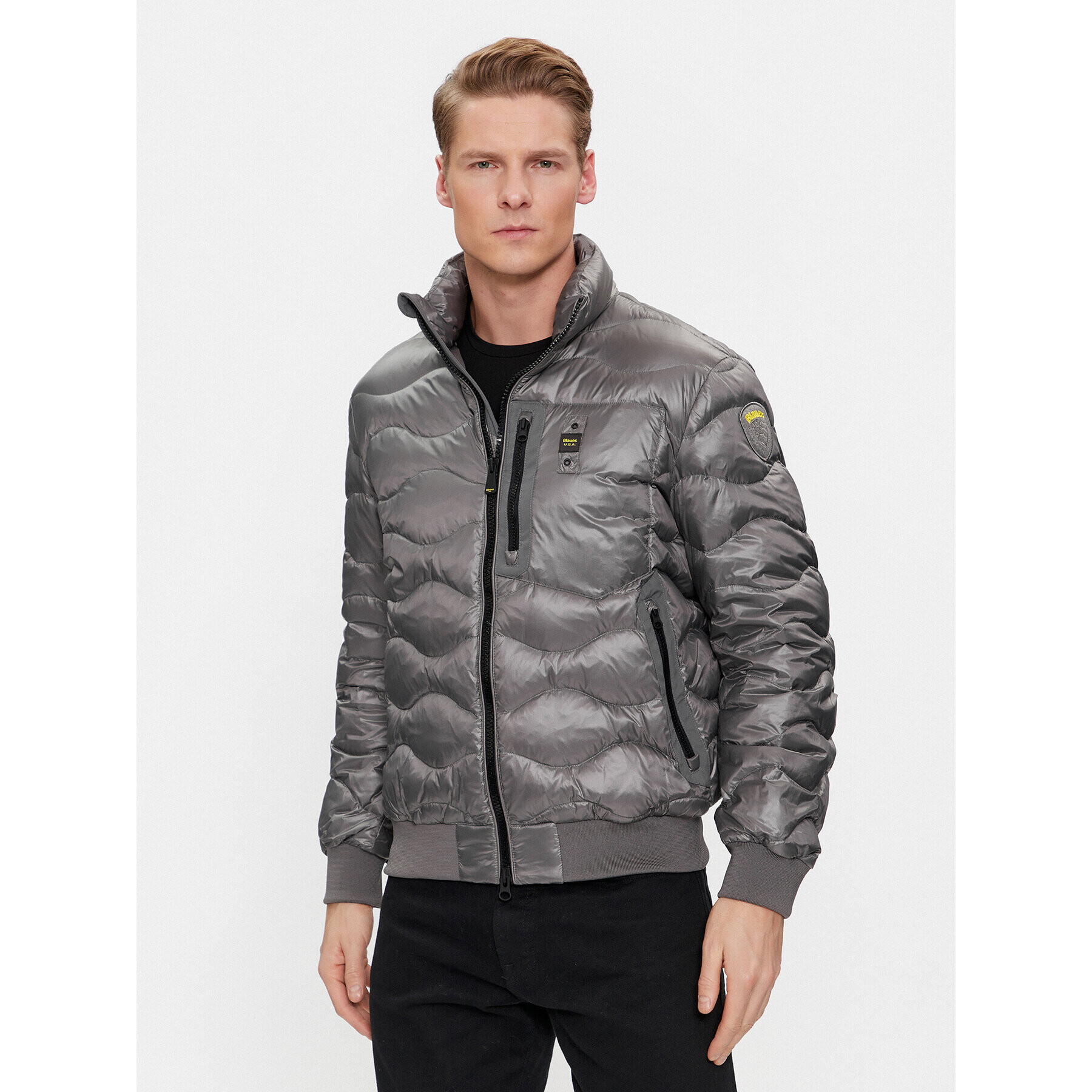 Blauer Пухено яке 23WBLUC03004 Сив Regular Fit - Pepit.bg