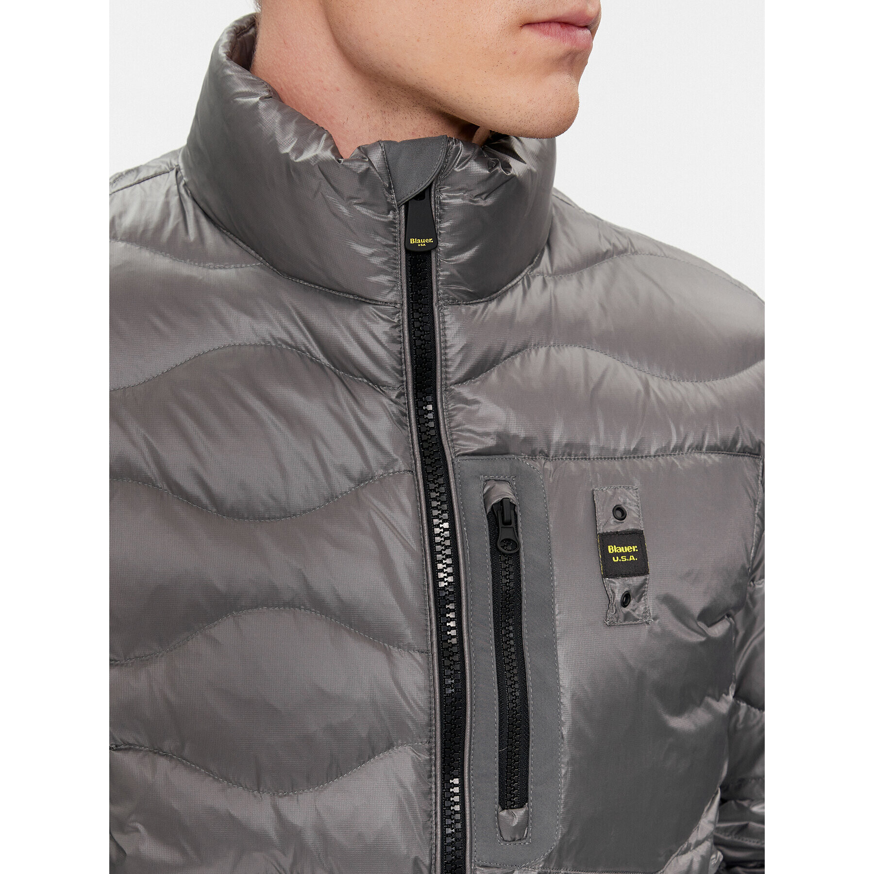 Blauer Пухено яке 23WBLUC03004 Сив Regular Fit - Pepit.bg