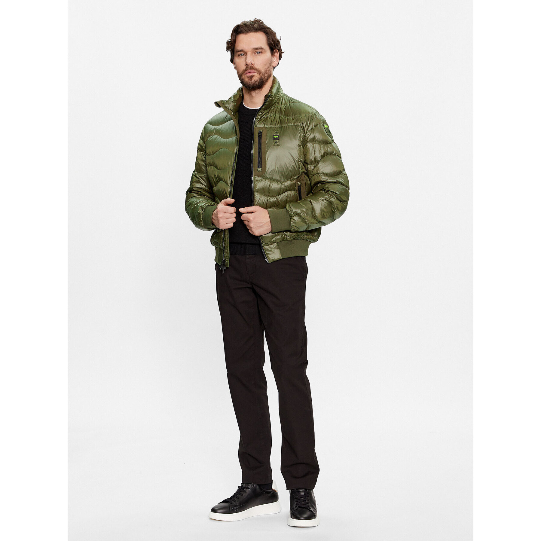 Blauer Пухено яке 23WBLUC03004 Зелен Regular Fit - Pepit.bg