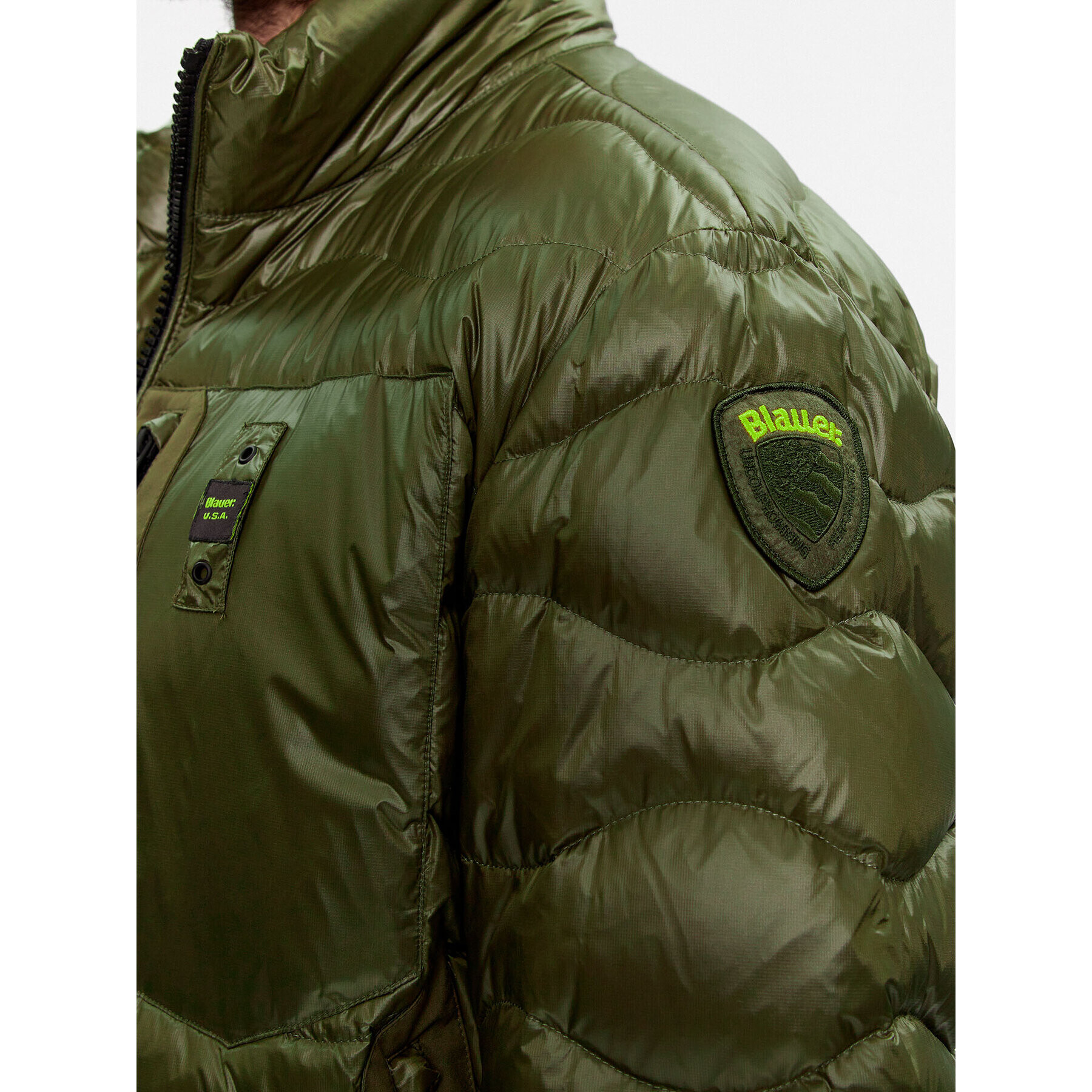 Blauer Пухено яке 23WBLUC03004 Зелен Regular Fit - Pepit.bg