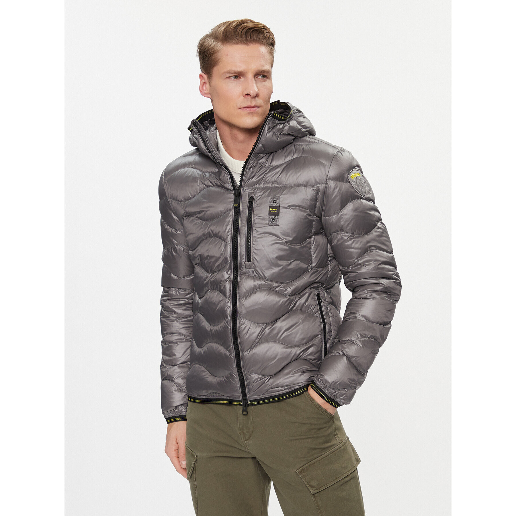 Blauer Пухено яке 23WBLUC03005 Сив Regular Fit - Pepit.bg