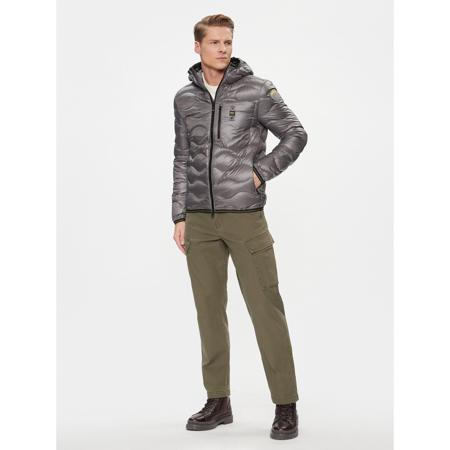 Blauer Пухено яке 23WBLUC03005 Сив Regular Fit - Pepit.bg