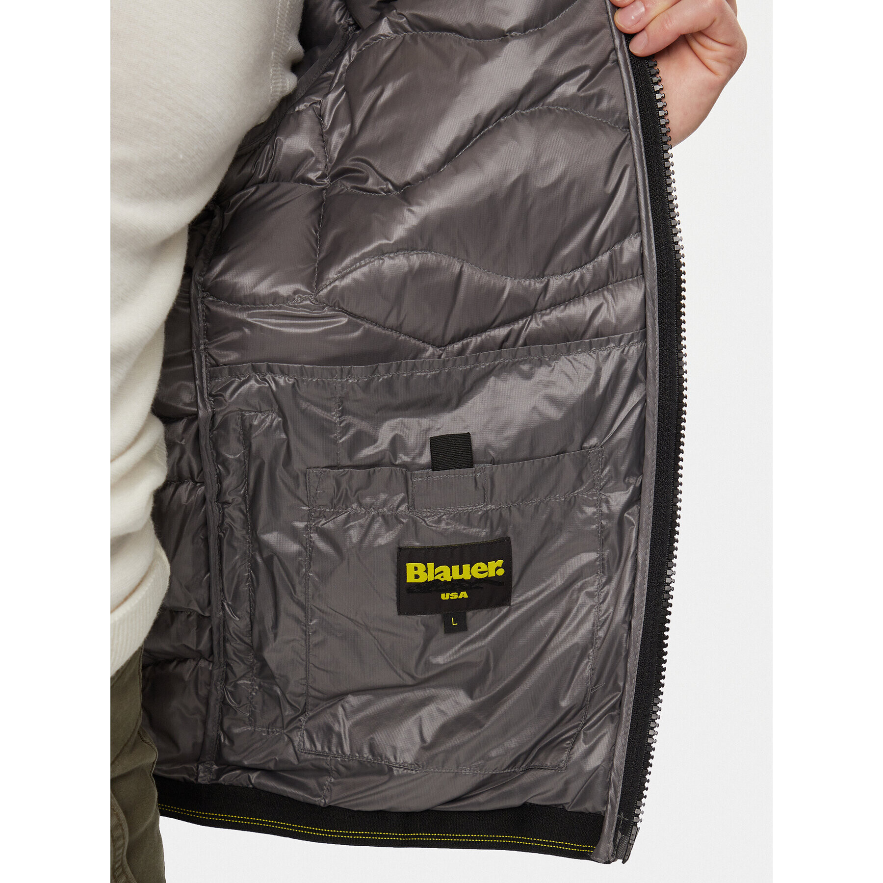 Blauer Пухено яке 23WBLUC03005 Сив Regular Fit - Pepit.bg