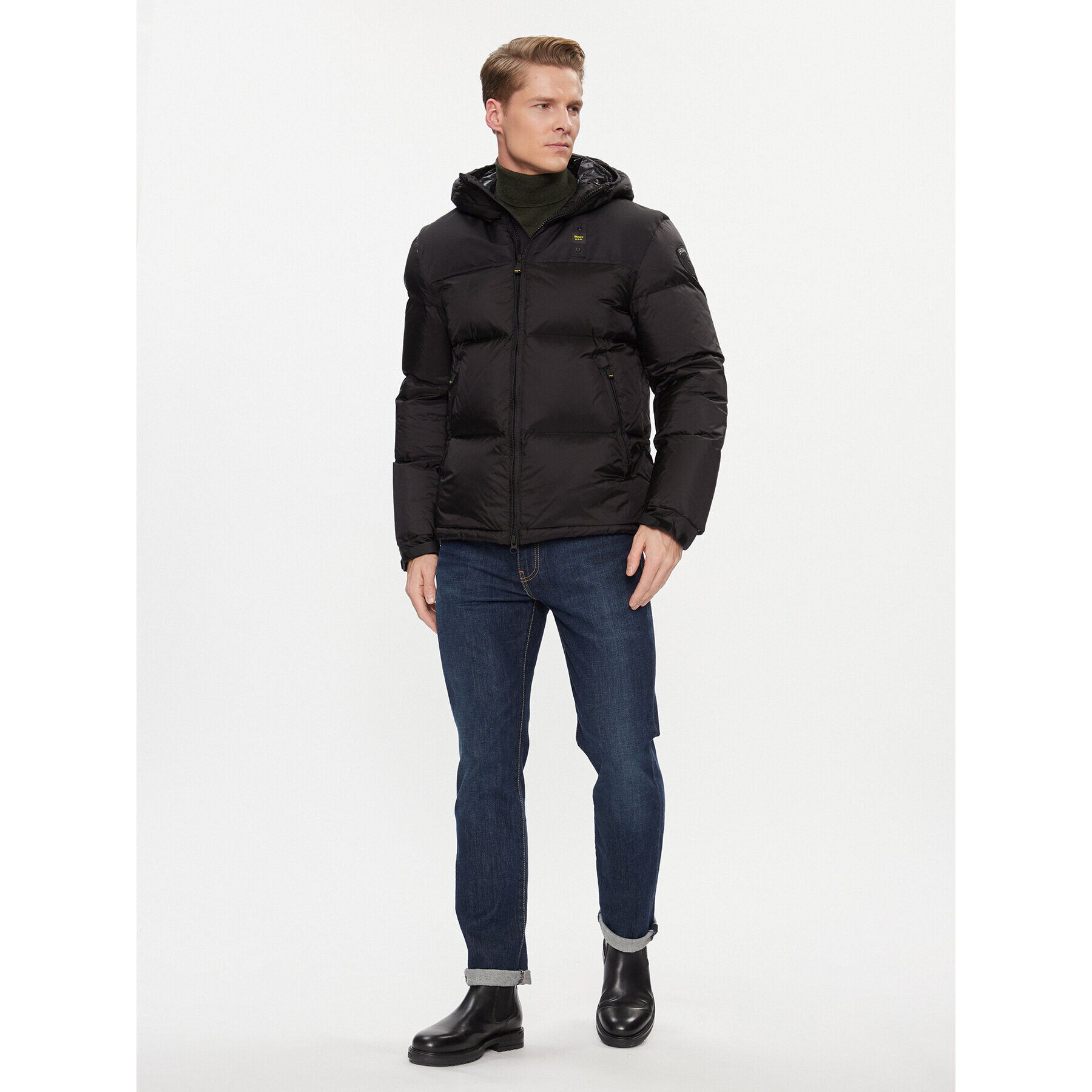 Blauer Пухено яке 23WBLUC03010 Черен Regular Fit - Pepit.bg