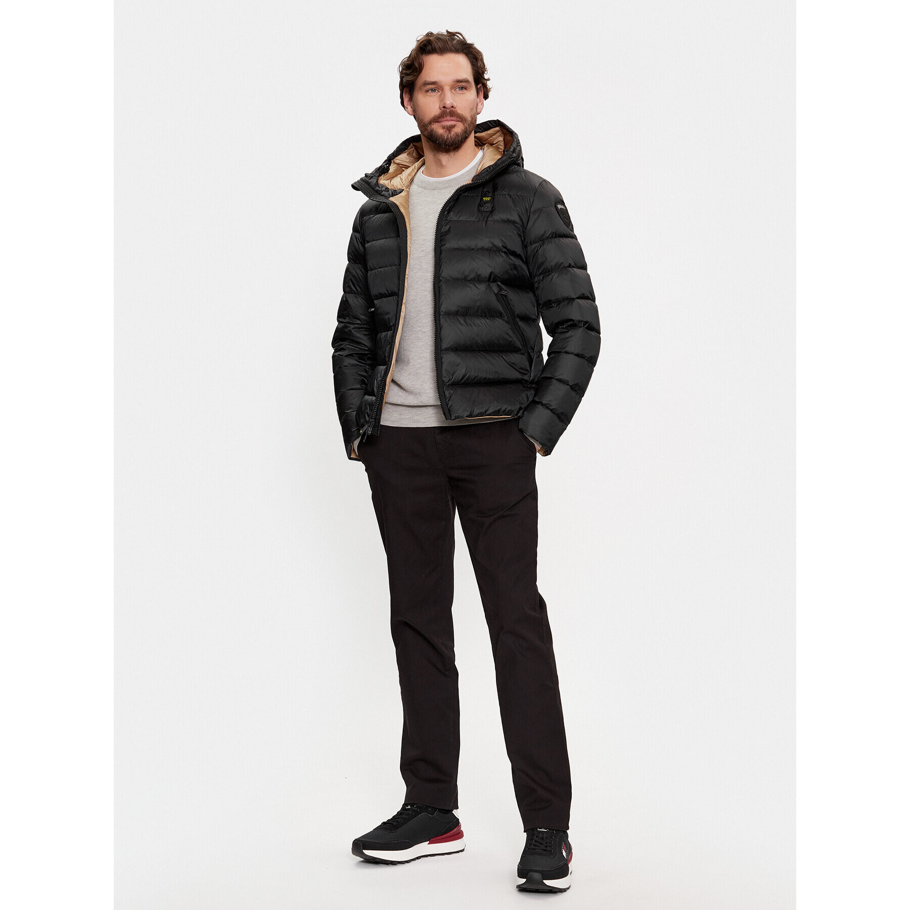 Blauer Пухено яке 23WBLUC03075 Черен Regular Fit - Pepit.bg