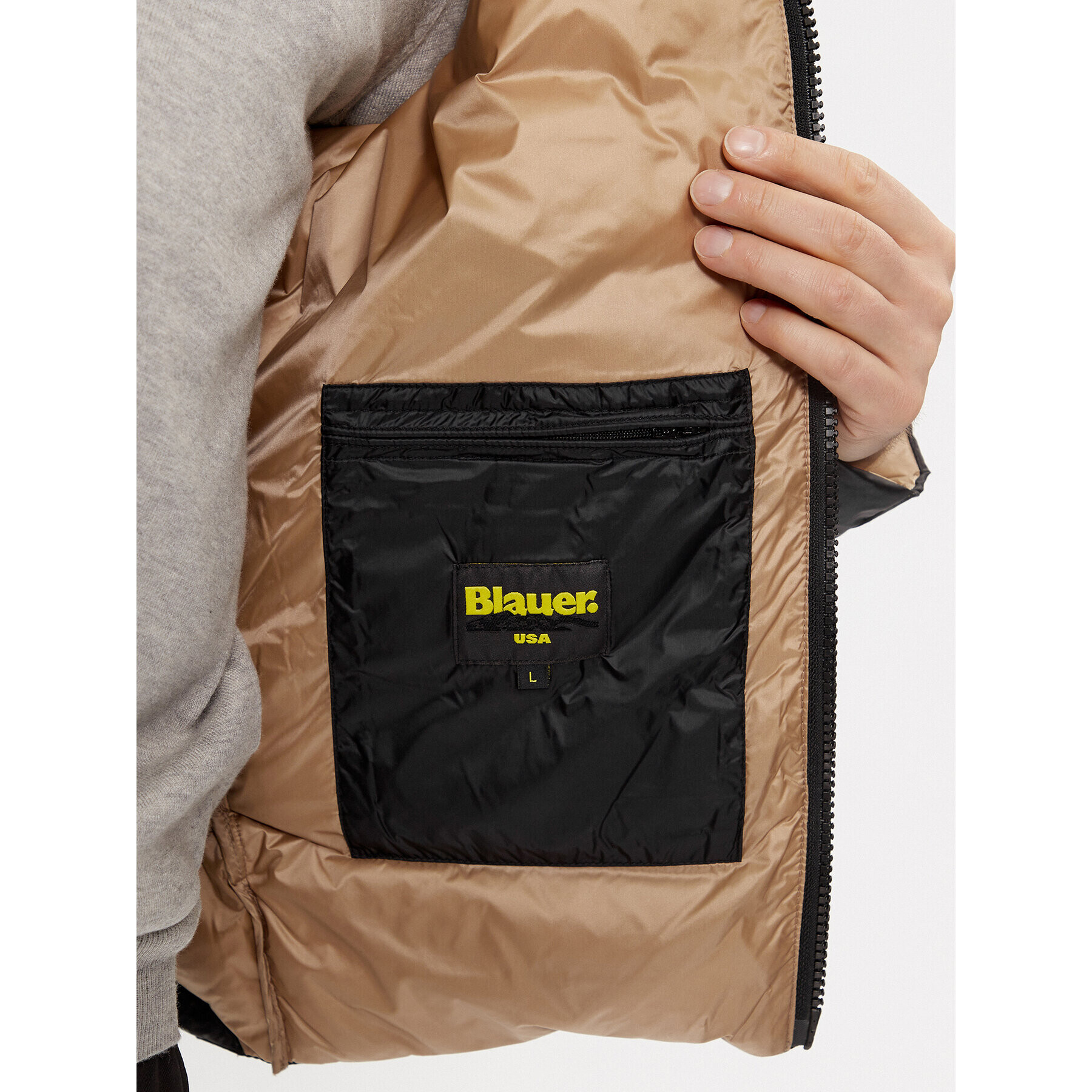 Blauer Пухено яке 23WBLUC03075 Черен Regular Fit - Pepit.bg