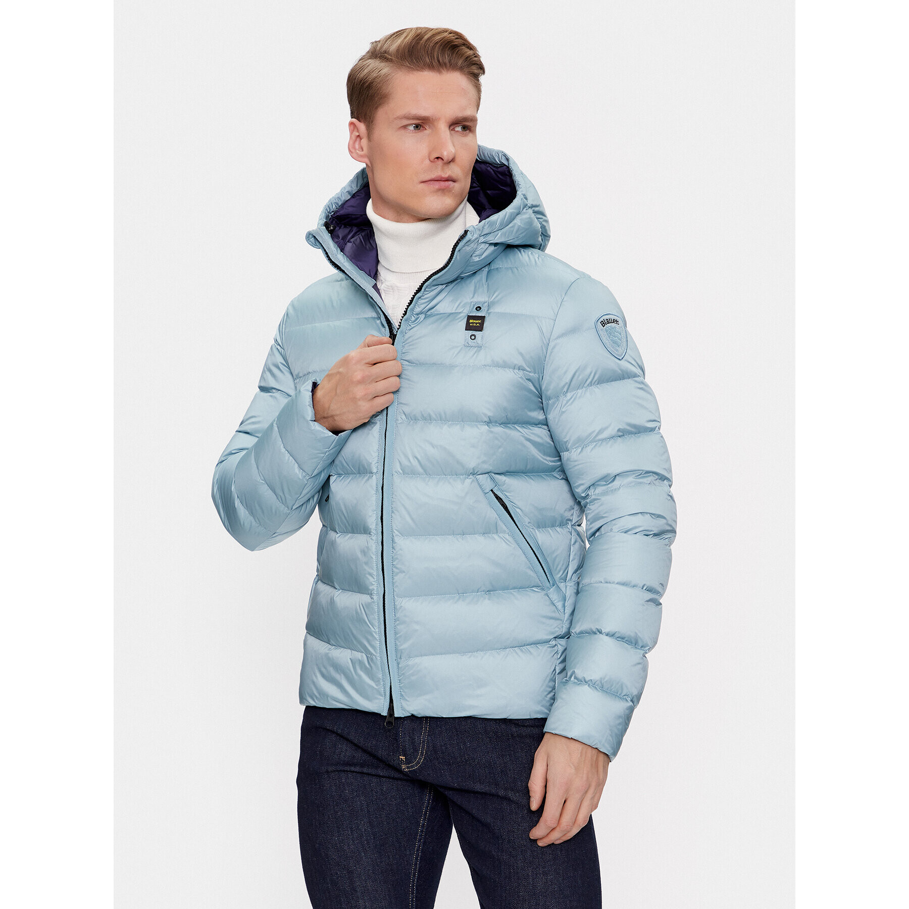 Blauer Пухено яке 23WBLUC03075 Син Regular Fit - Pepit.bg