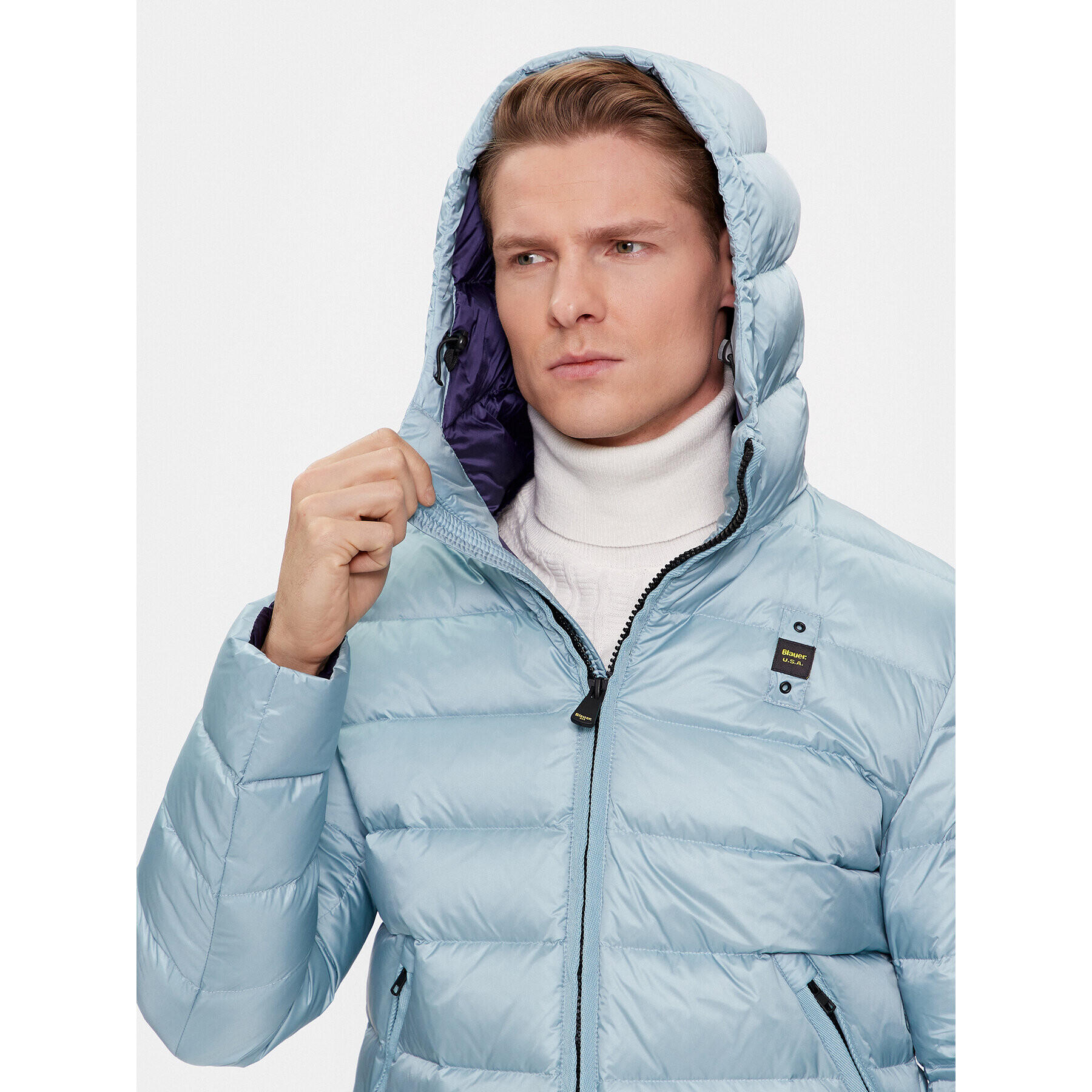 Blauer Пухено яке 23WBLUC03075 Син Regular Fit - Pepit.bg