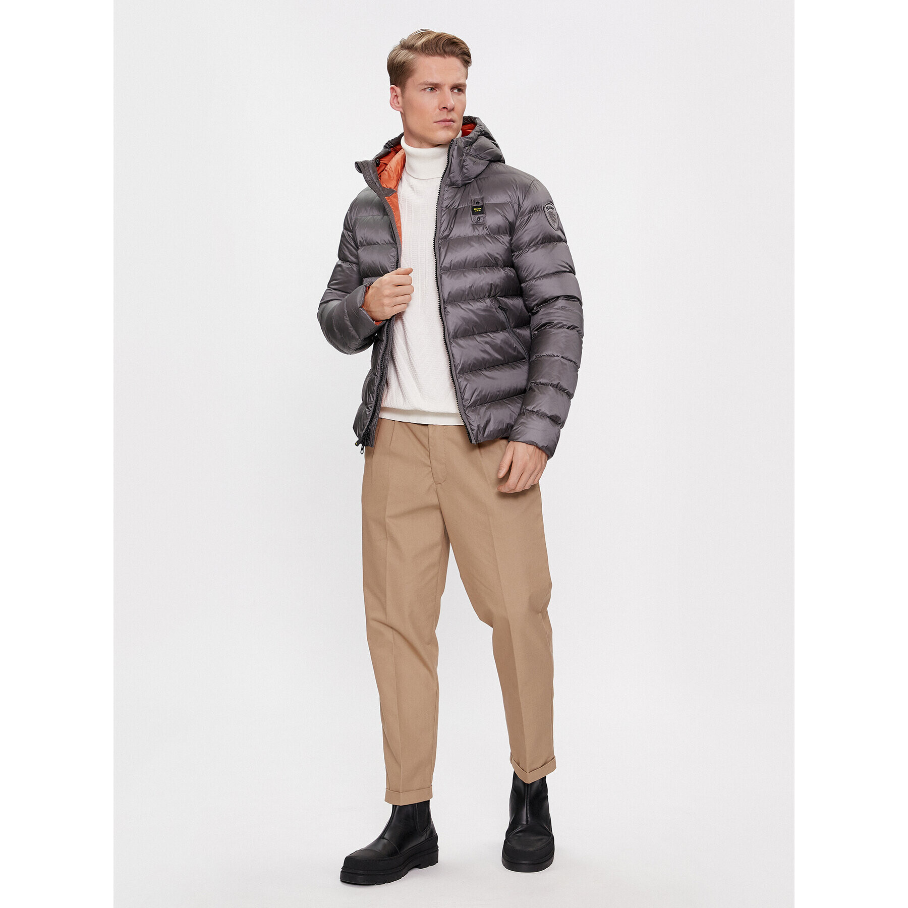Blauer Пухено яке 23WBLUC03075 Сив Regular Fit - Pepit.bg