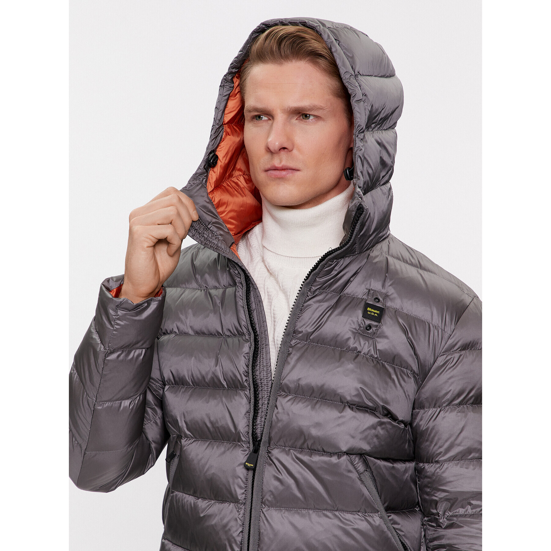 Blauer Пухено яке 23WBLUC03075 Сив Regular Fit - Pepit.bg