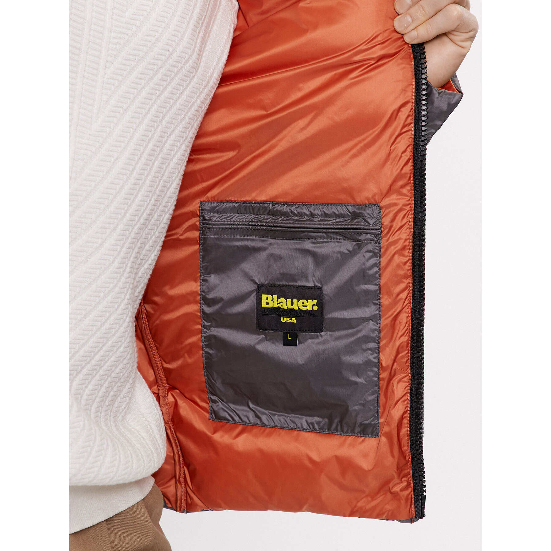 Blauer Пухено яке 23WBLUC03075 Сив Regular Fit - Pepit.bg