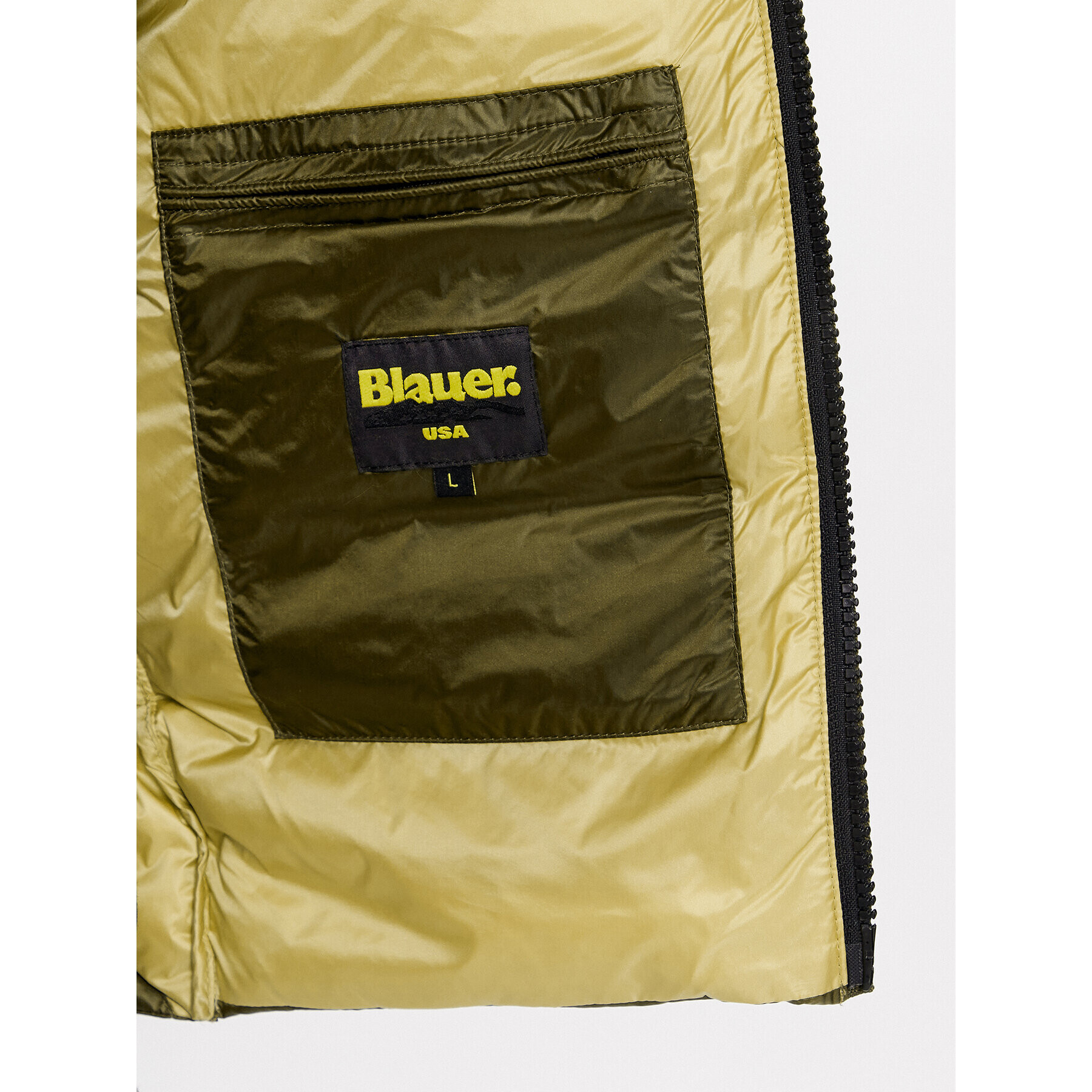 Blauer Пухено яке 23WBLUC03075 Зелен Regular Fit - Pepit.bg