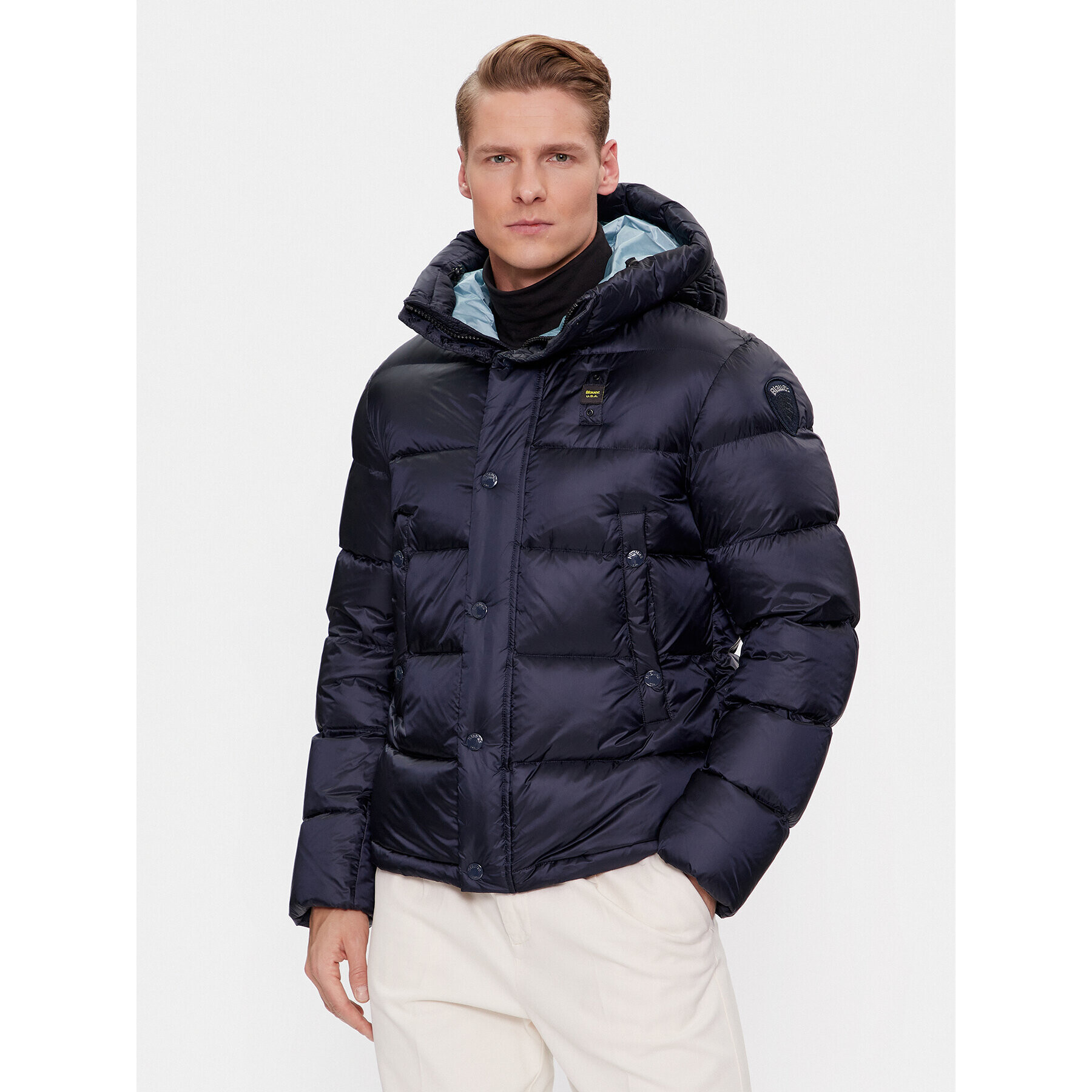 Blauer Пухено яке 23WBLUC03078 Син Regular Fit - Pepit.bg
