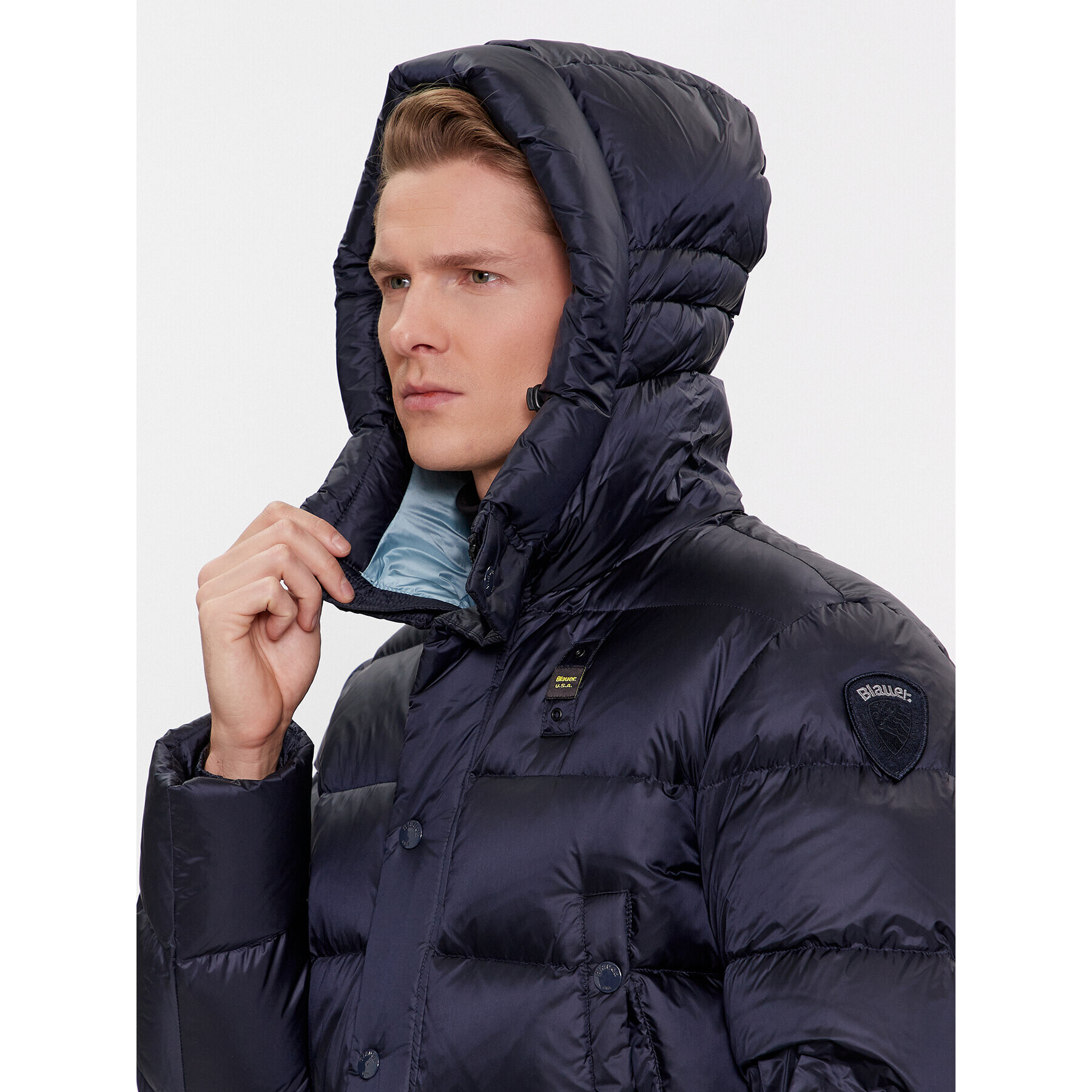 Blauer Пухено яке 23WBLUC03078 Син Regular Fit - Pepit.bg