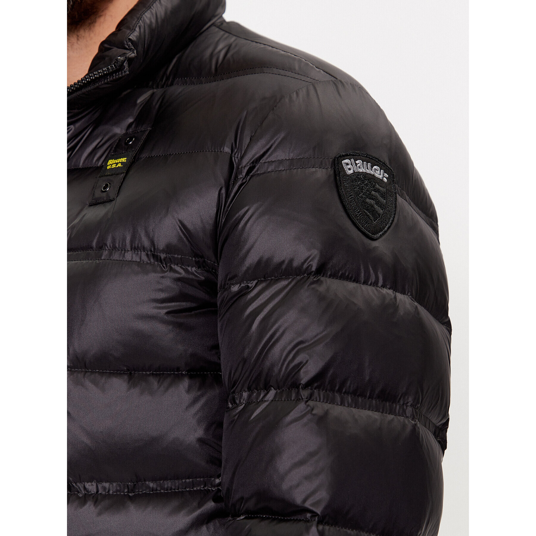 Blauer Пухено яке 23WBLUC03099 Черен Regular Fit - Pepit.bg