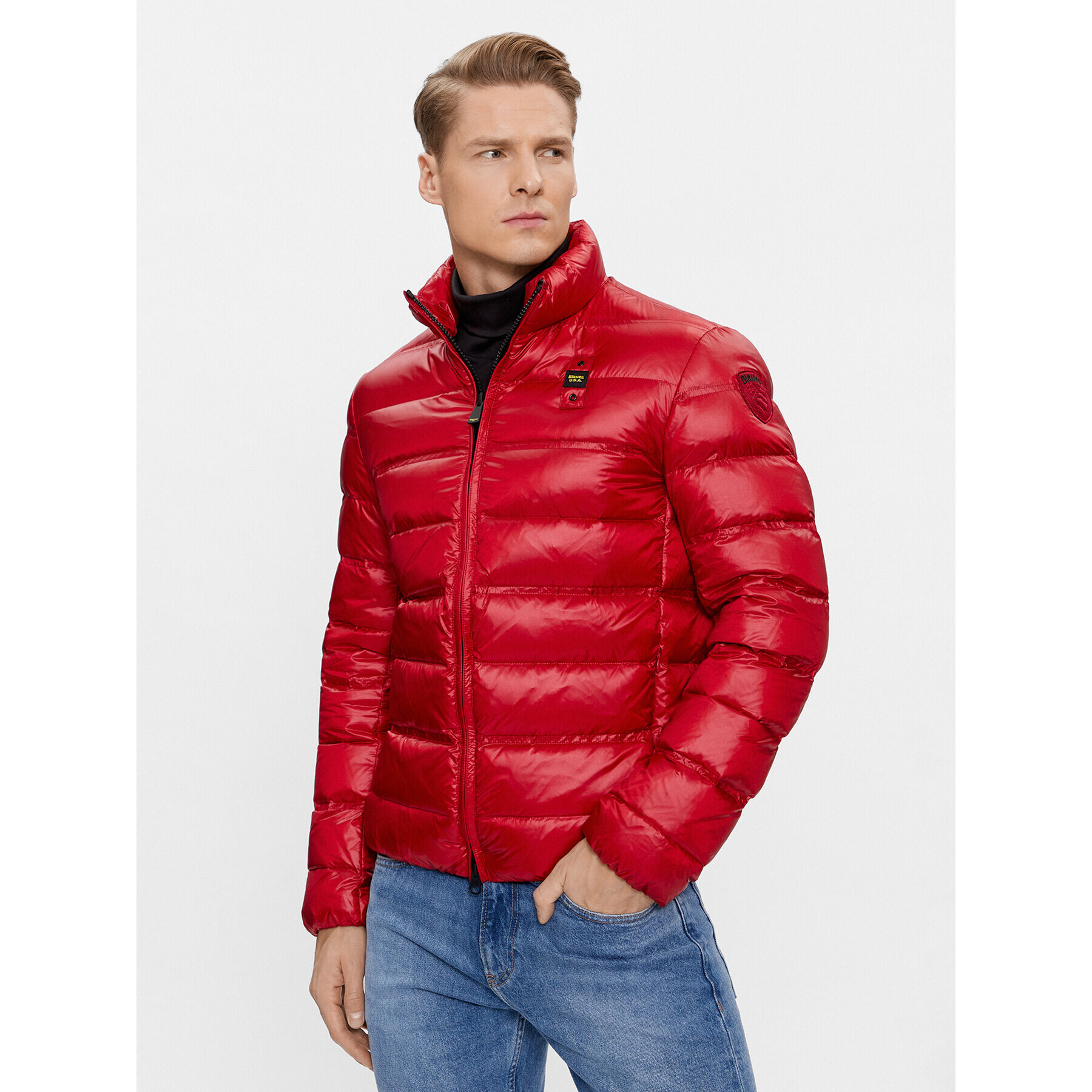 Blauer Пухено яке 23WBLUC03099 Червен Regular Fit - Pepit.bg