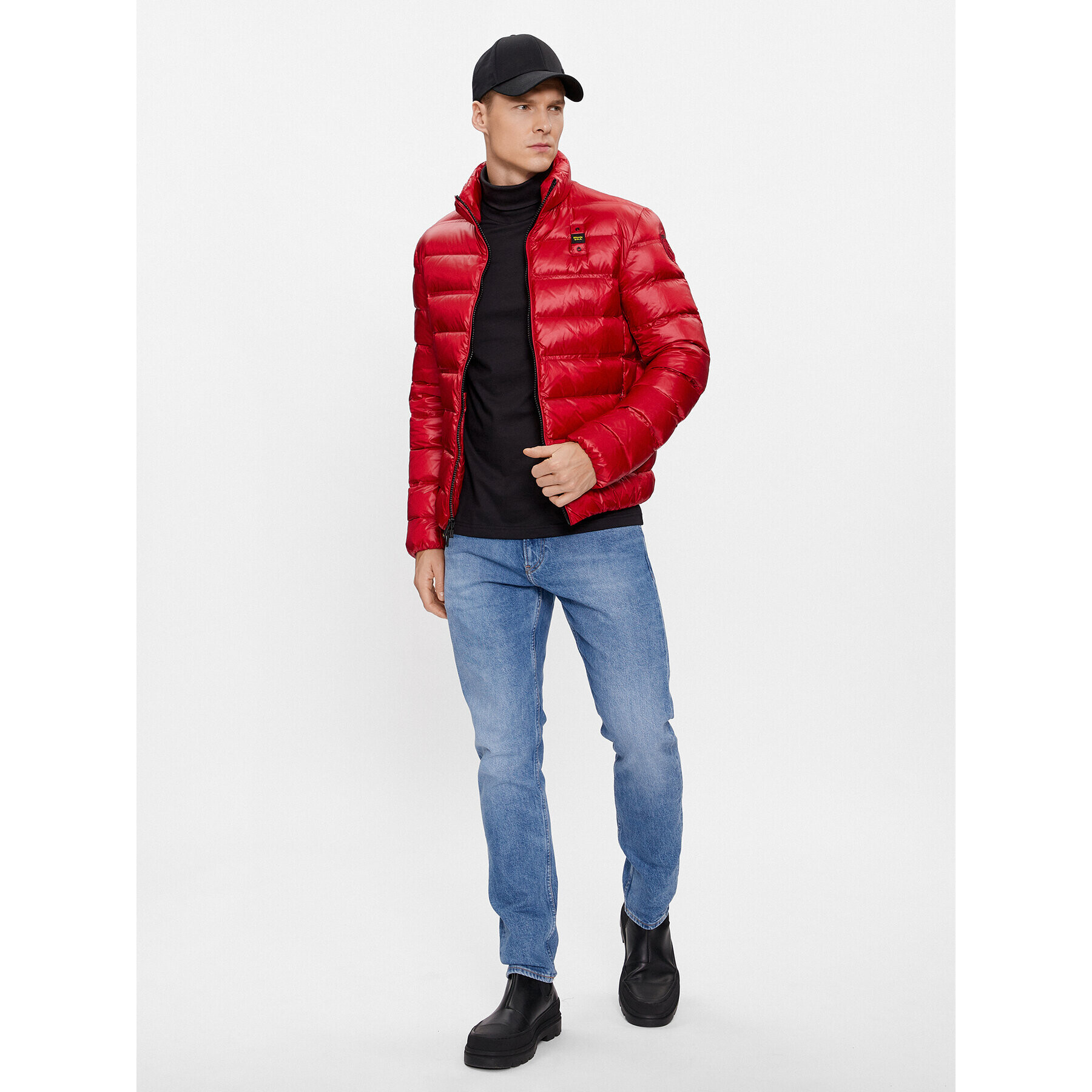 Blauer Пухено яке 23WBLUC03099 Червен Regular Fit - Pepit.bg