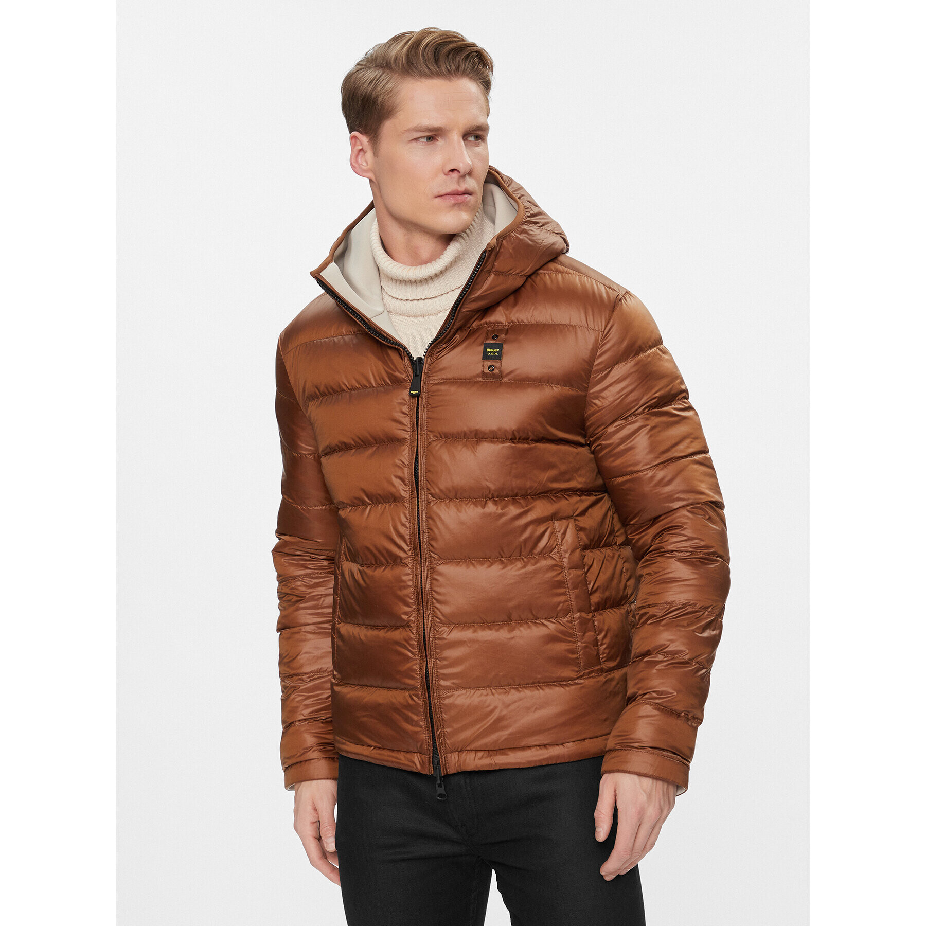 Blauer Пухено яке 23WBLUC06047 Бежов Regular Fit - Pepit.bg