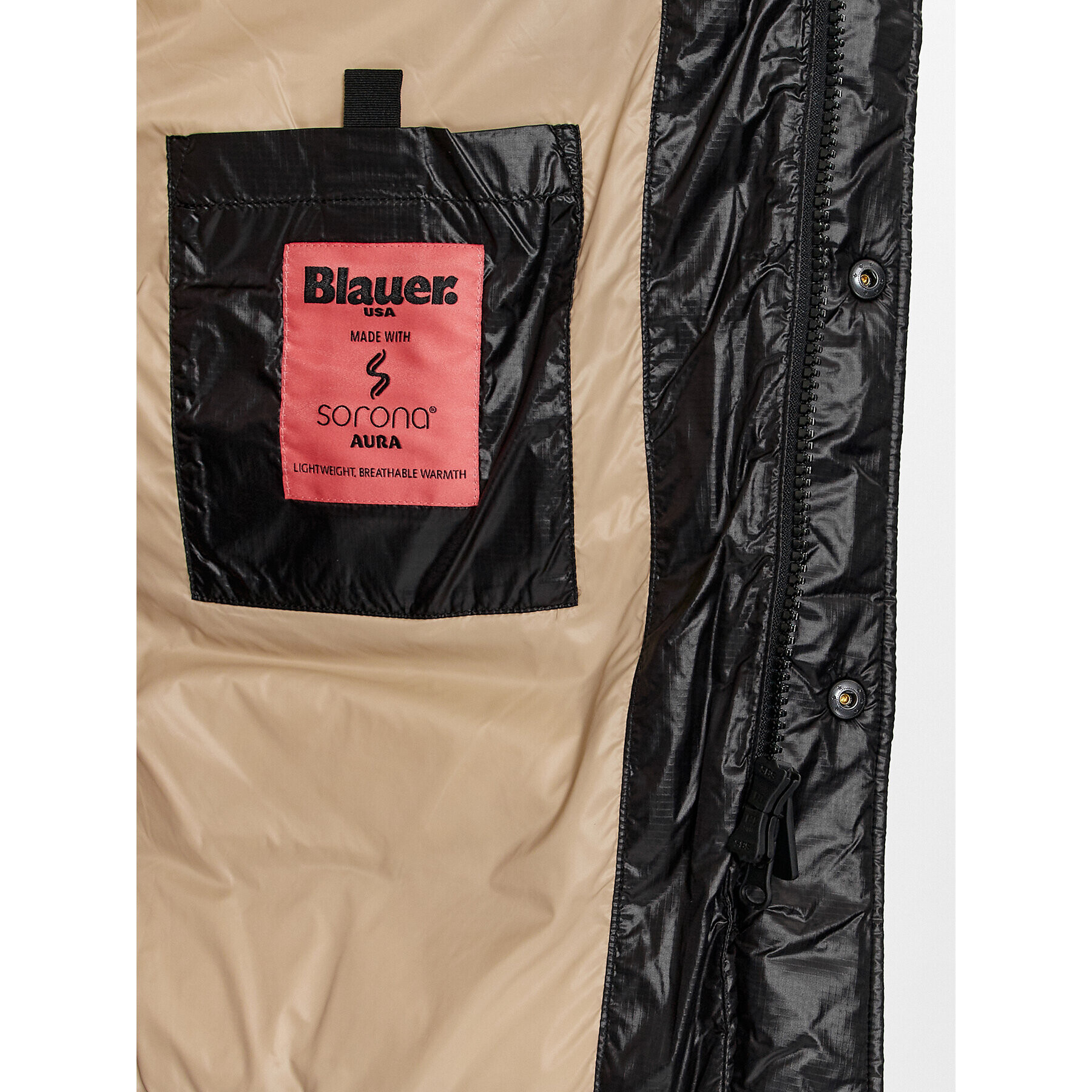 Blauer Пухено яке 23WBLUK02082 Черен Regular Fit - Pepit.bg