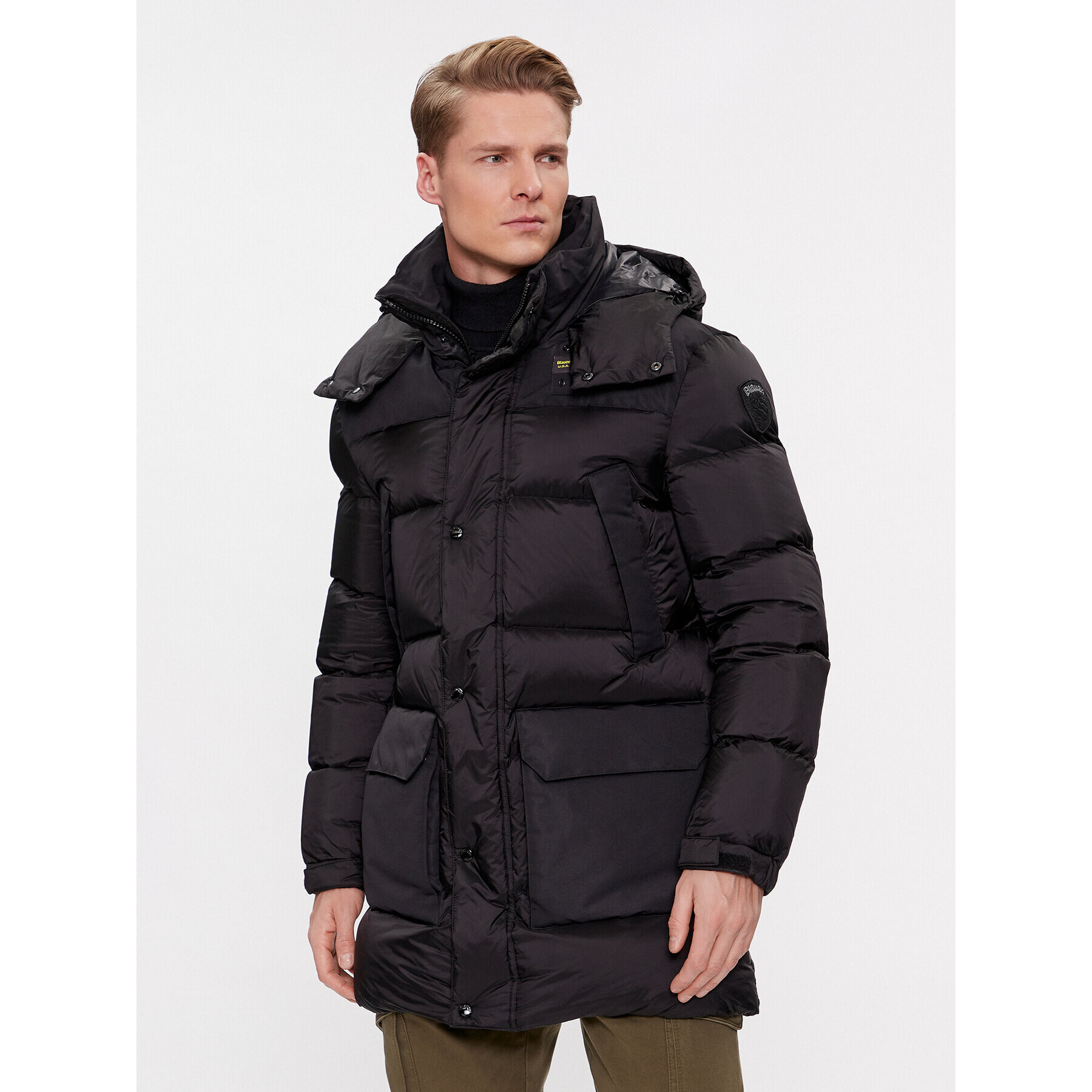 Blauer Пухено яке 23WBLUK03009 Черен Regular Fit - Pepit.bg
