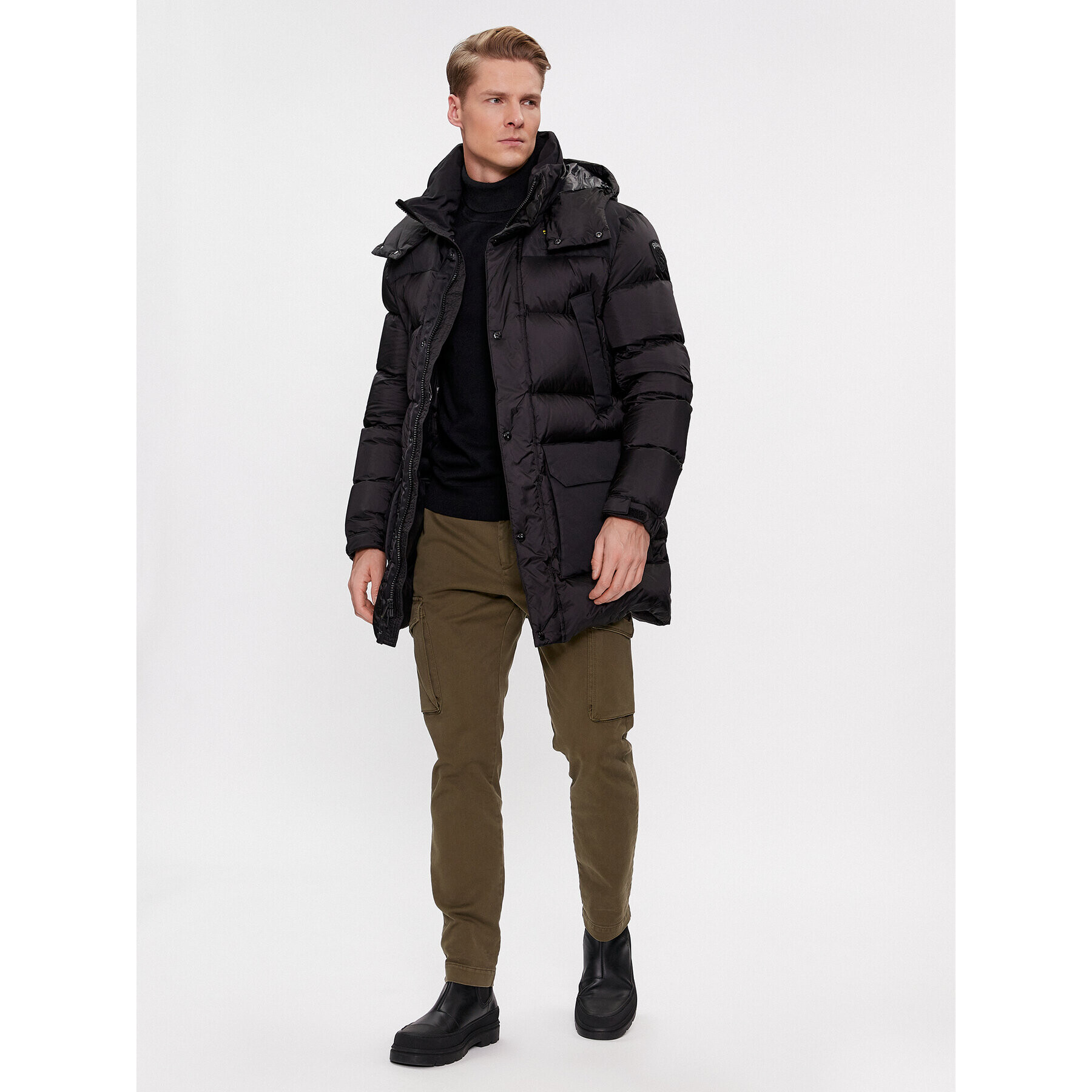 Blauer Пухено яке 23WBLUK03009 Черен Regular Fit - Pepit.bg