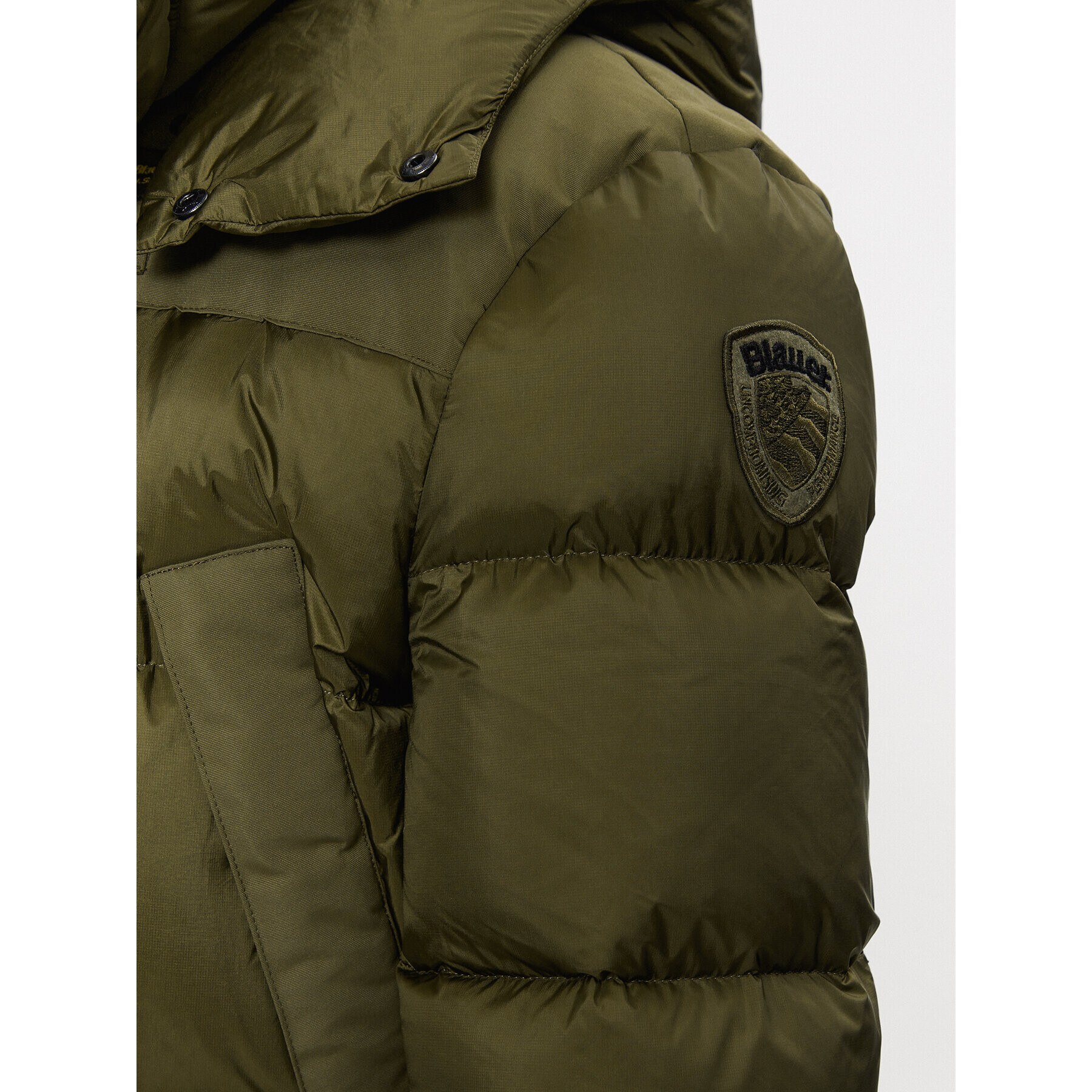 Blauer Пухено яке 23WBLUK03009 Зелен Regular Fit - Pepit.bg