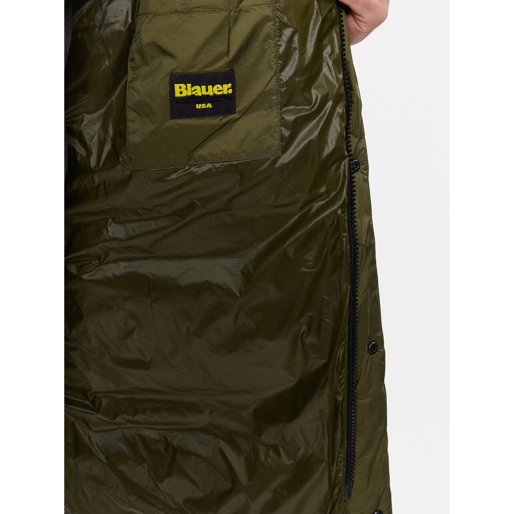 Blauer Пухено яке 23WBLUK03009 Зелен Regular Fit - Pepit.bg