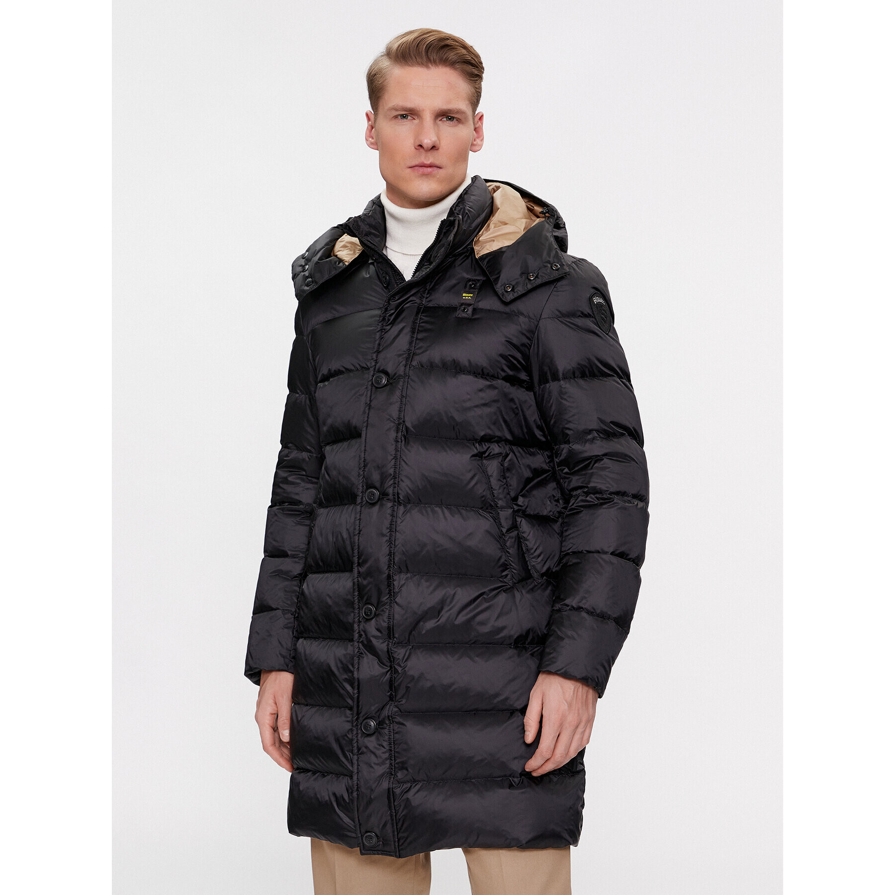 Blauer Пухено яке 23WBLUK03077 Черен Regular Fit - Pepit.bg