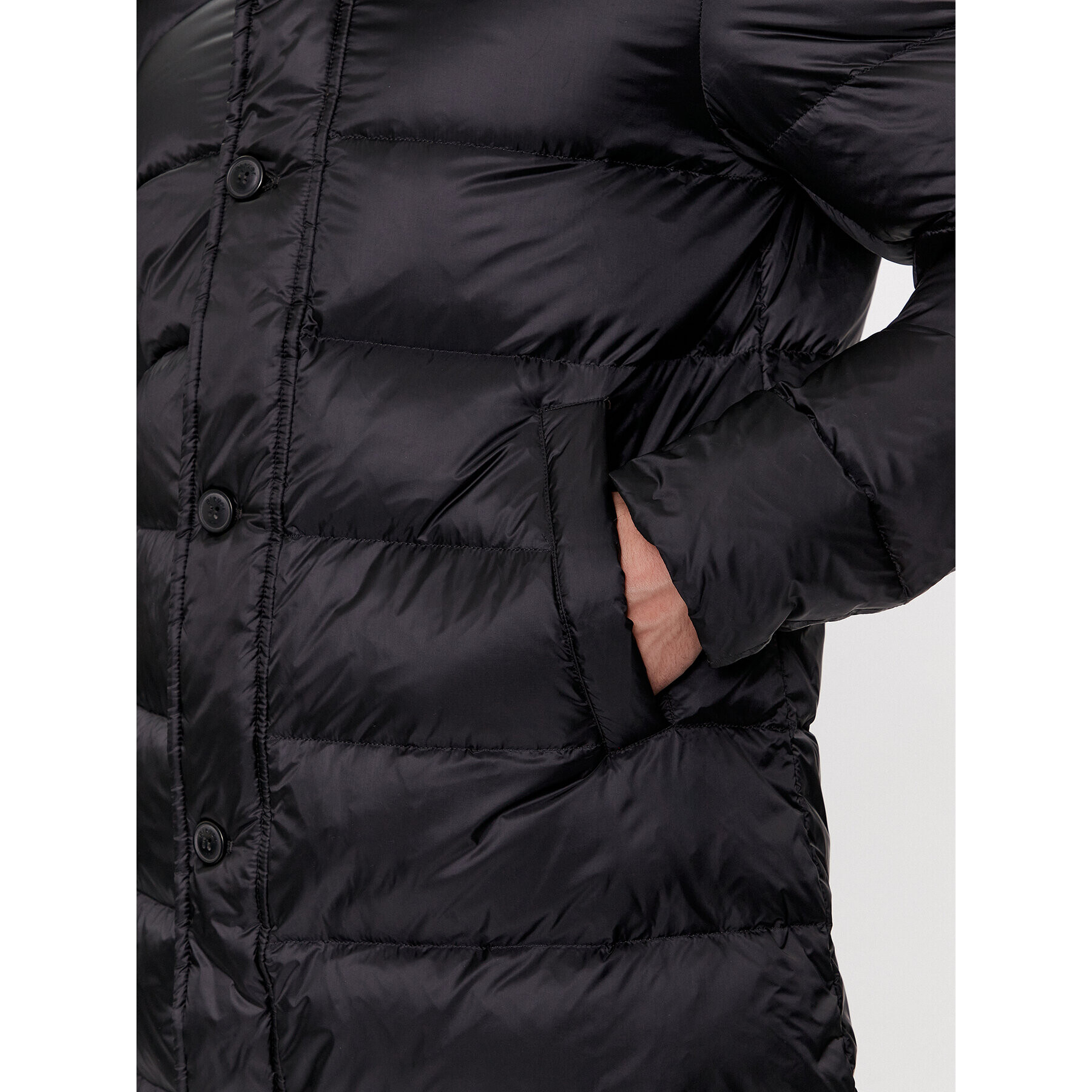 Blauer Пухено яке 23WBLUK03077 Черен Regular Fit - Pepit.bg