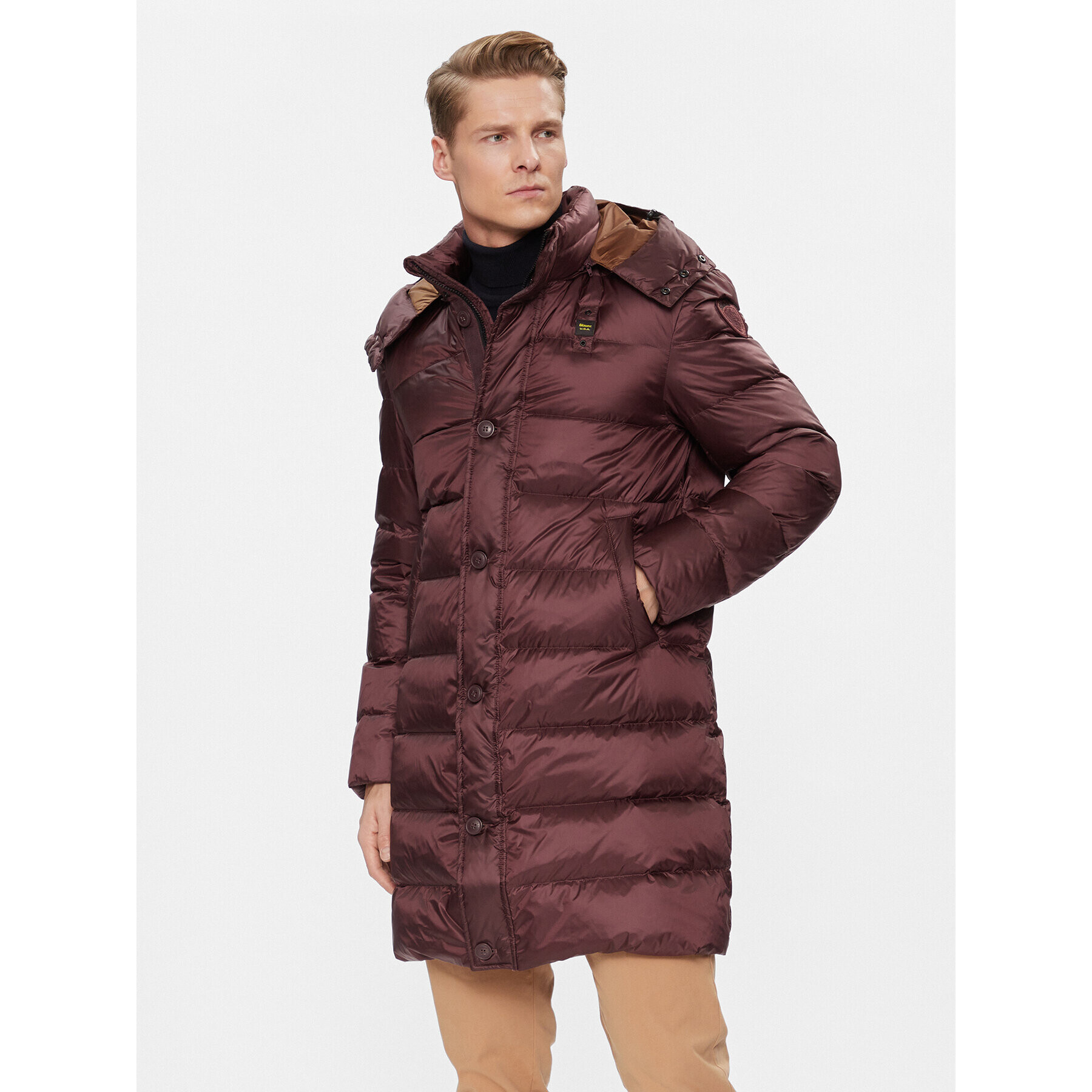 Blauer Пухено яке 23WBLUK03077 Кафяв Regular Fit - Pepit.bg