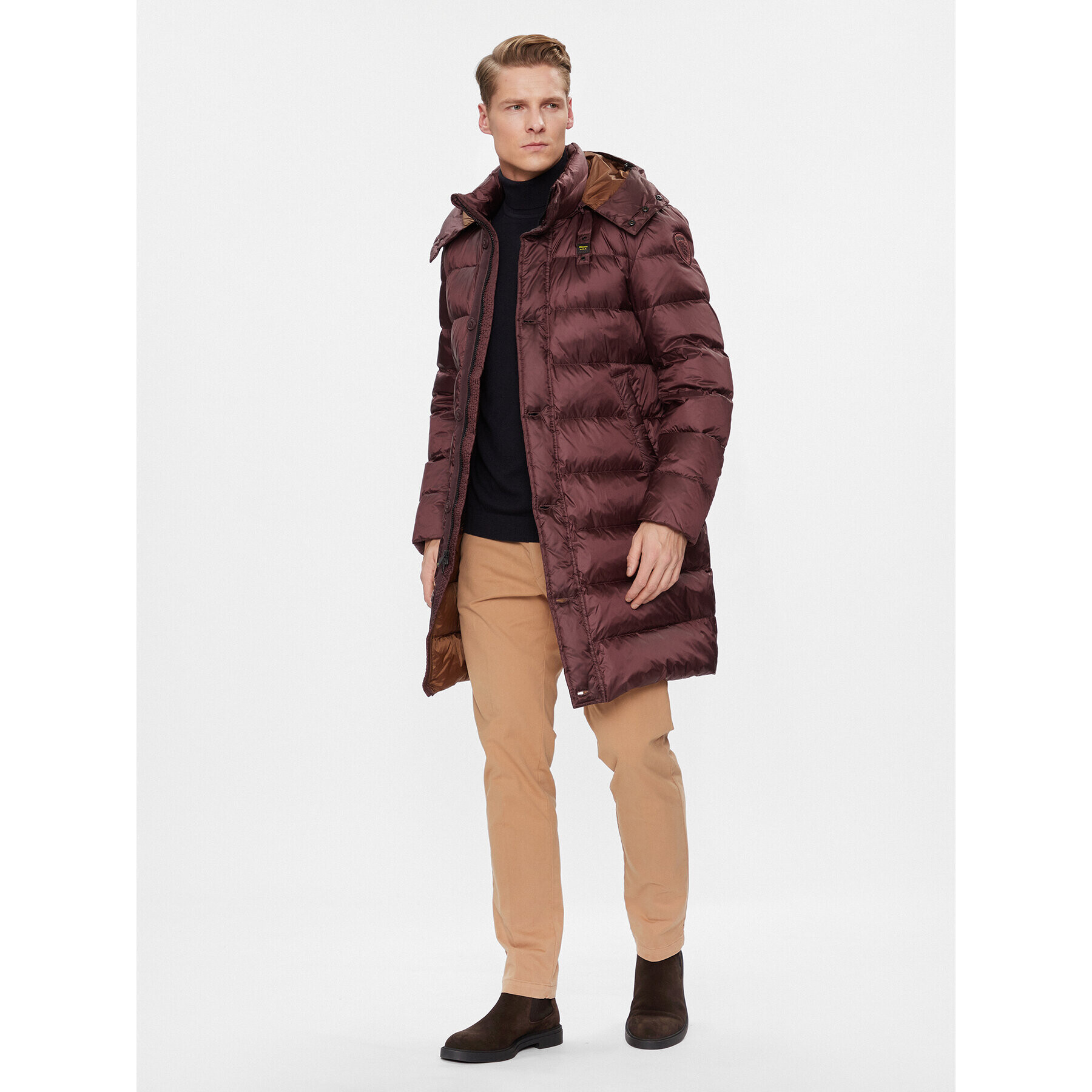 Blauer Пухено яке 23WBLUK03077 Кафяв Regular Fit - Pepit.bg
