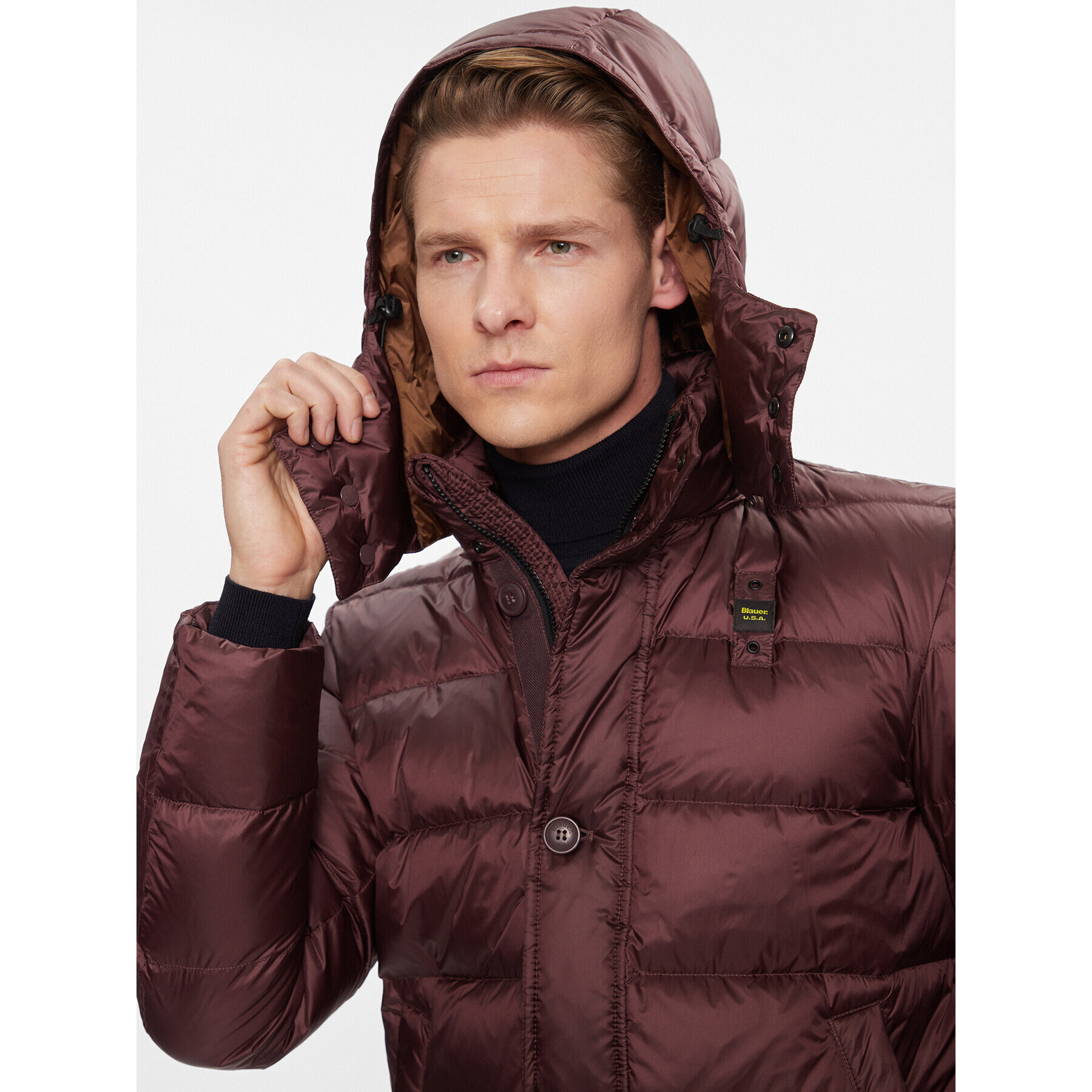 Blauer Пухено яке 23WBLUK03077 Кафяв Regular Fit - Pepit.bg