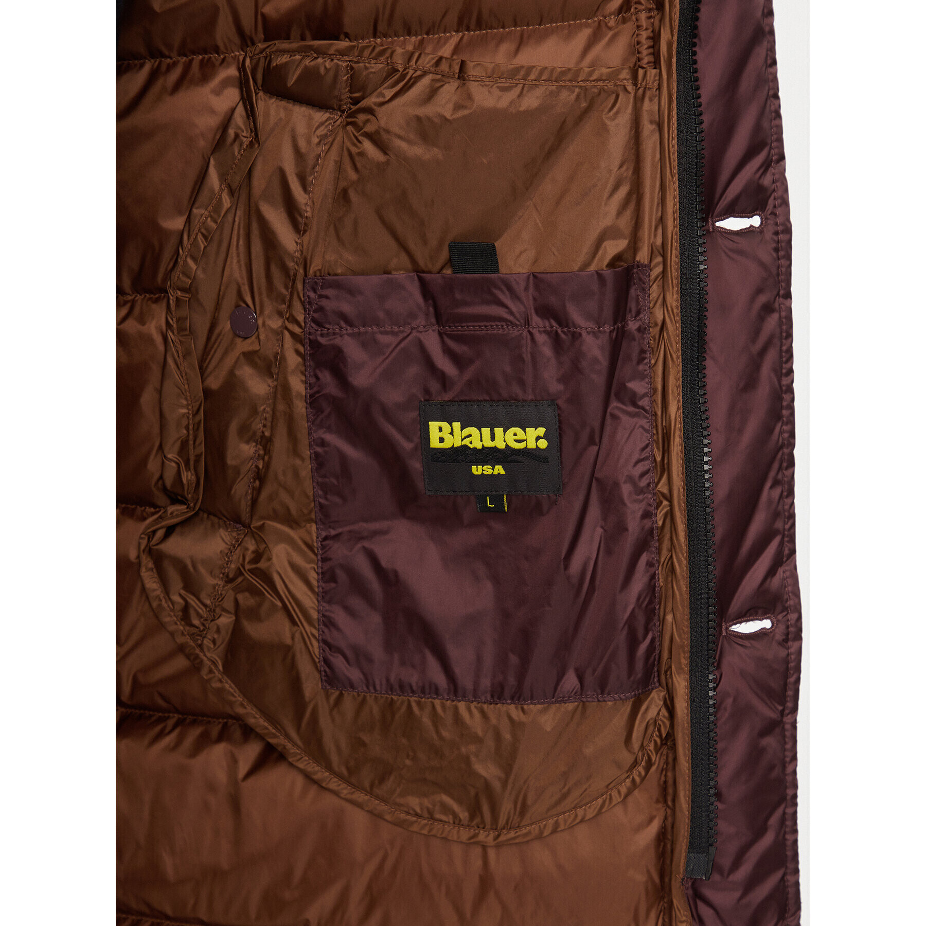 Blauer Пухено яке 23WBLUK03077 Кафяв Regular Fit - Pepit.bg