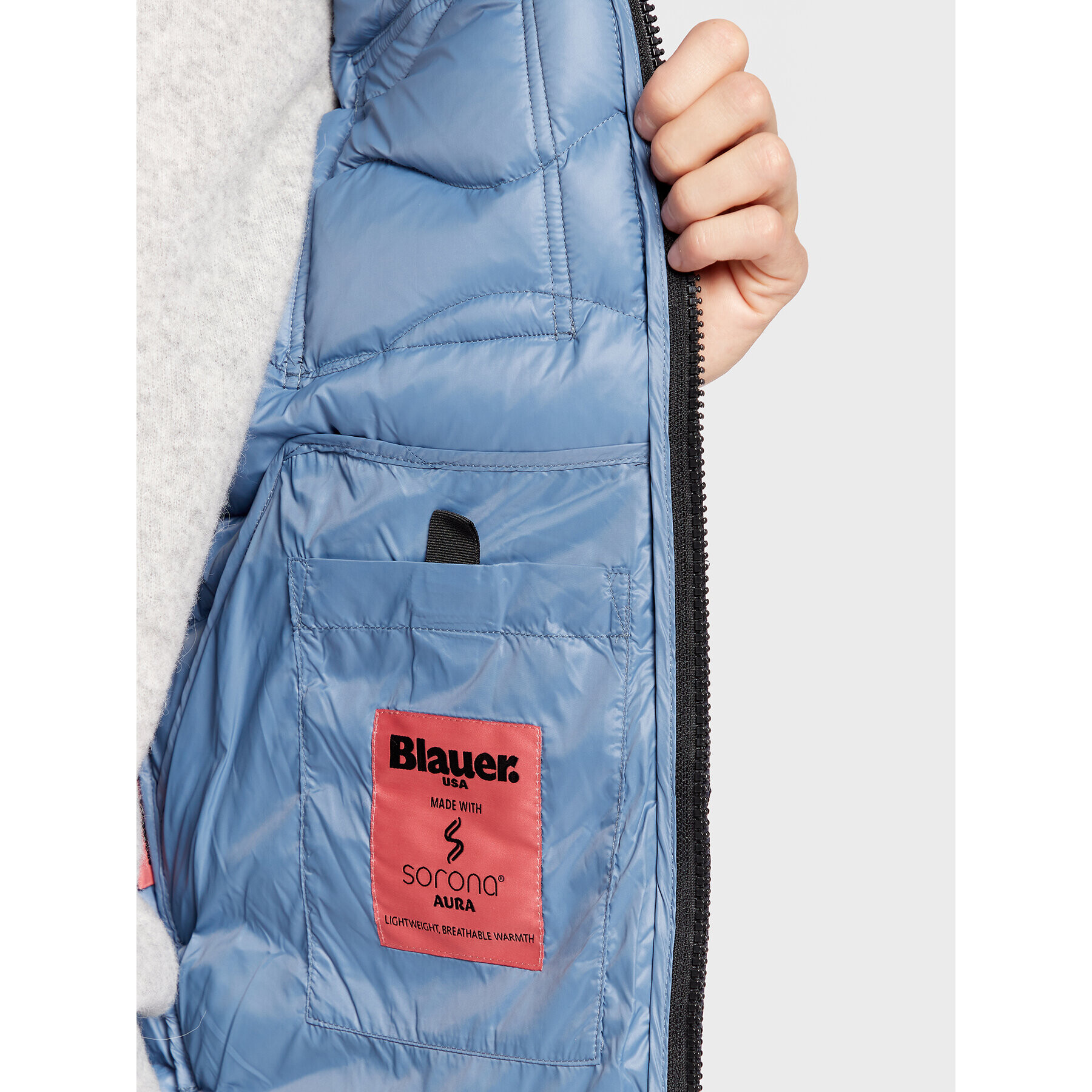 Blauer Пухено яке Andy BLUC02143 005958 Тъмносин Regular Fit - Pepit.bg