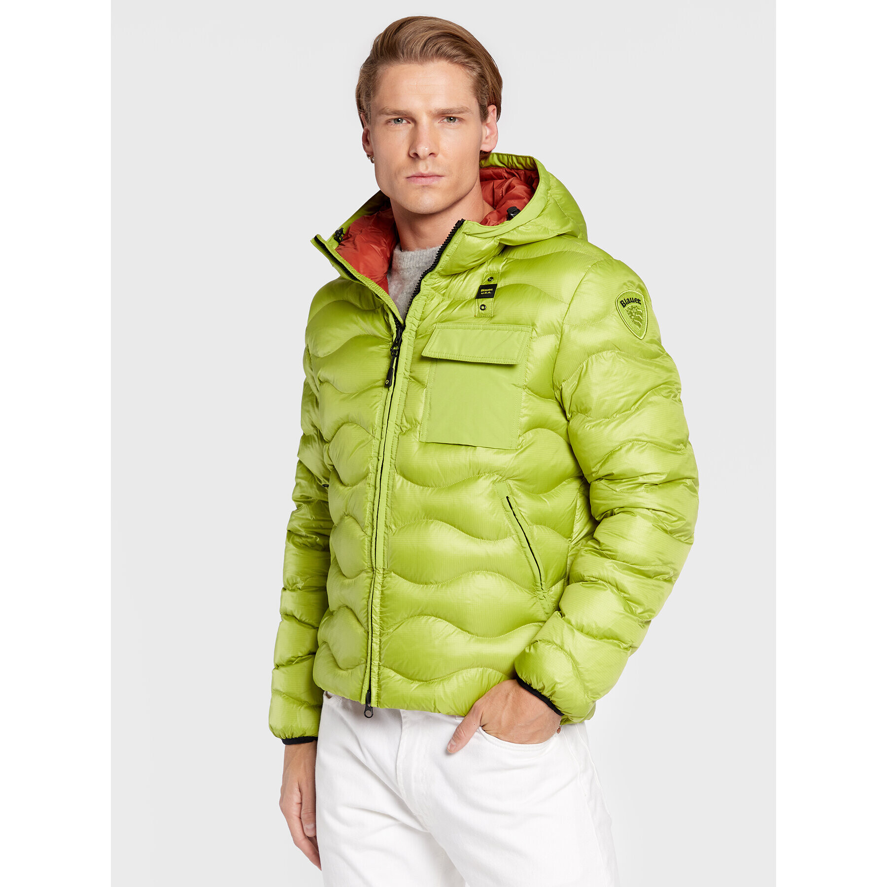 Blauer Пухено яке Andy BLUC02143 005958 Зелен Regular Fit - Pepit.bg