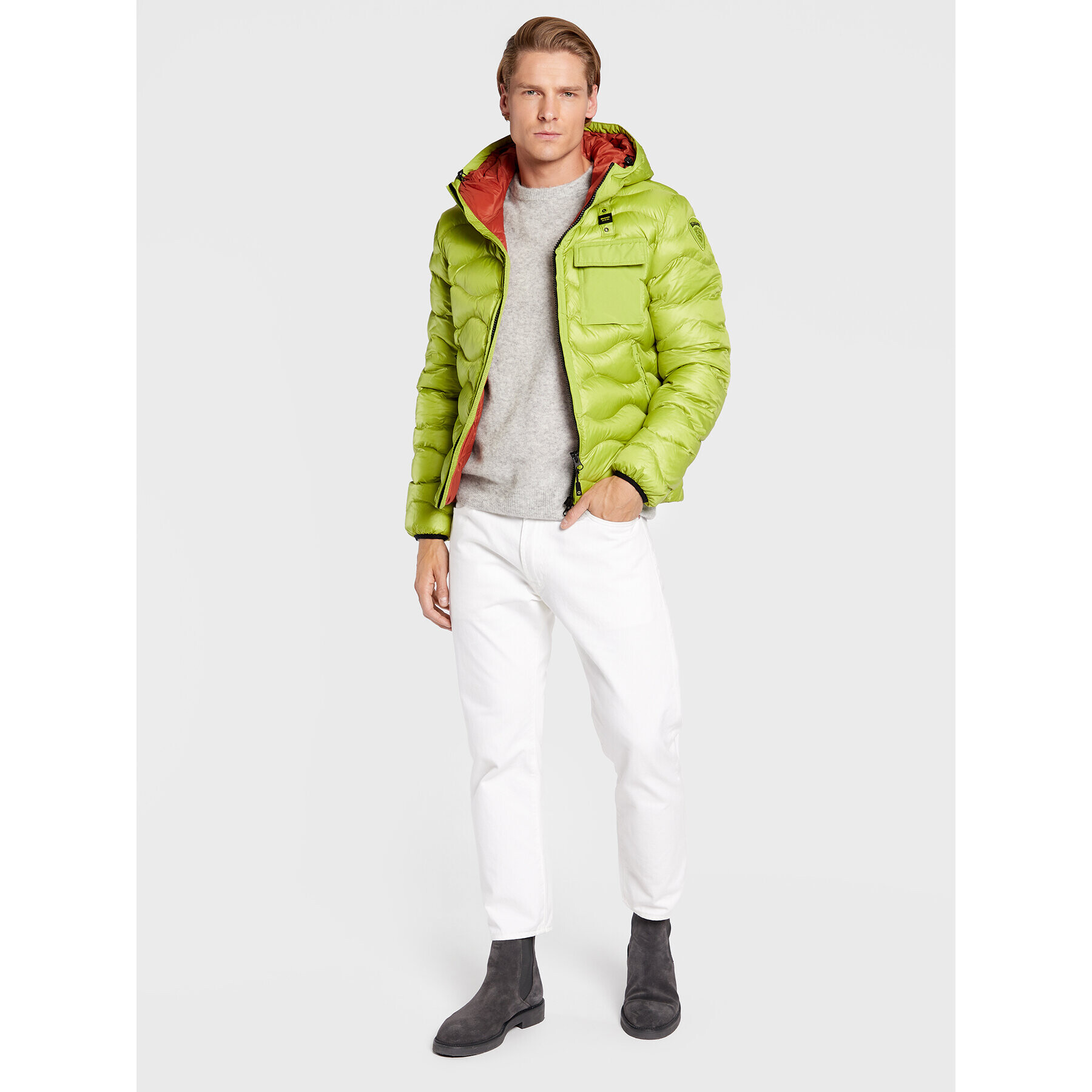 Blauer Пухено яке Andy BLUC02143 005958 Зелен Regular Fit - Pepit.bg