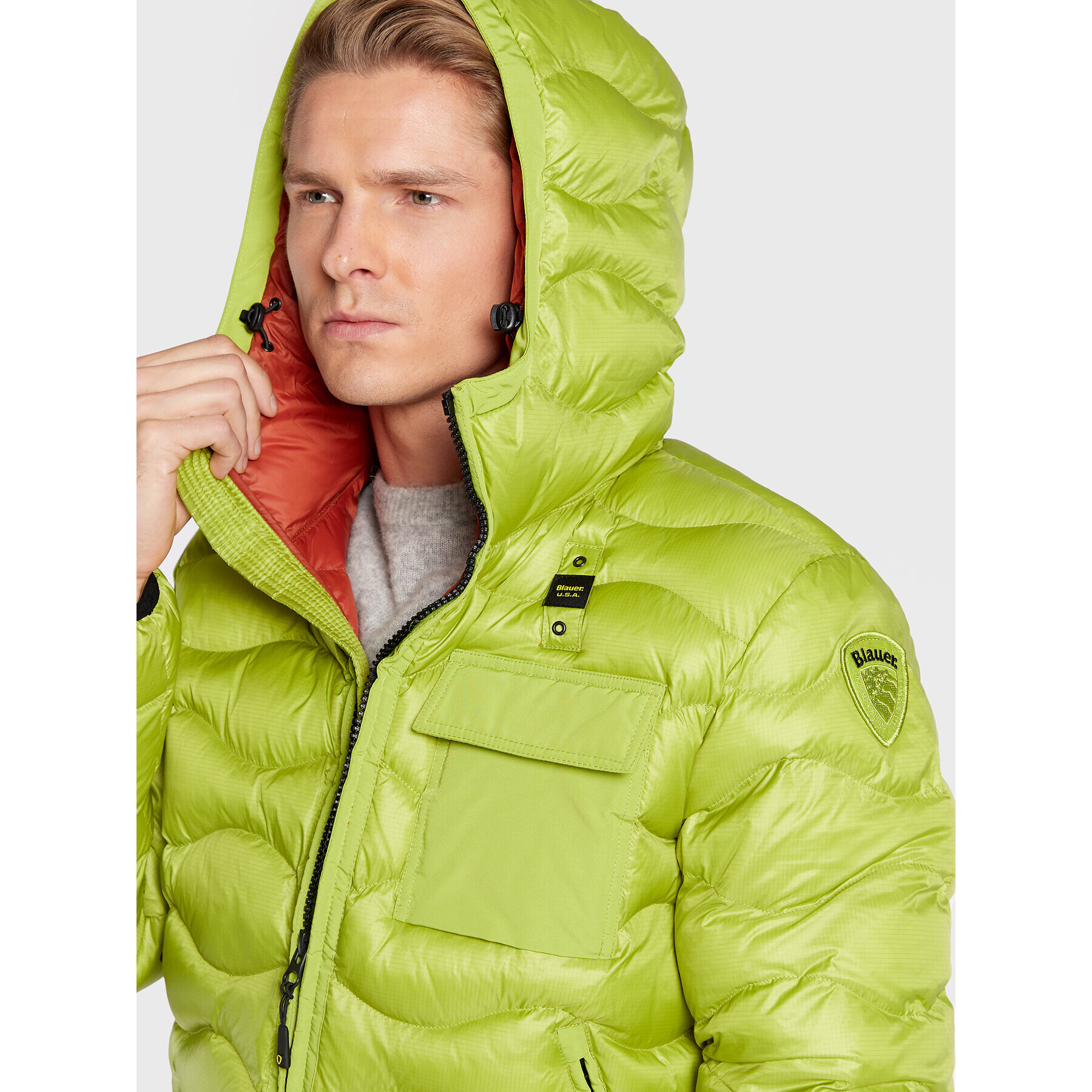 Blauer Пухено яке Andy BLUC02143 005958 Зелен Regular Fit - Pepit.bg