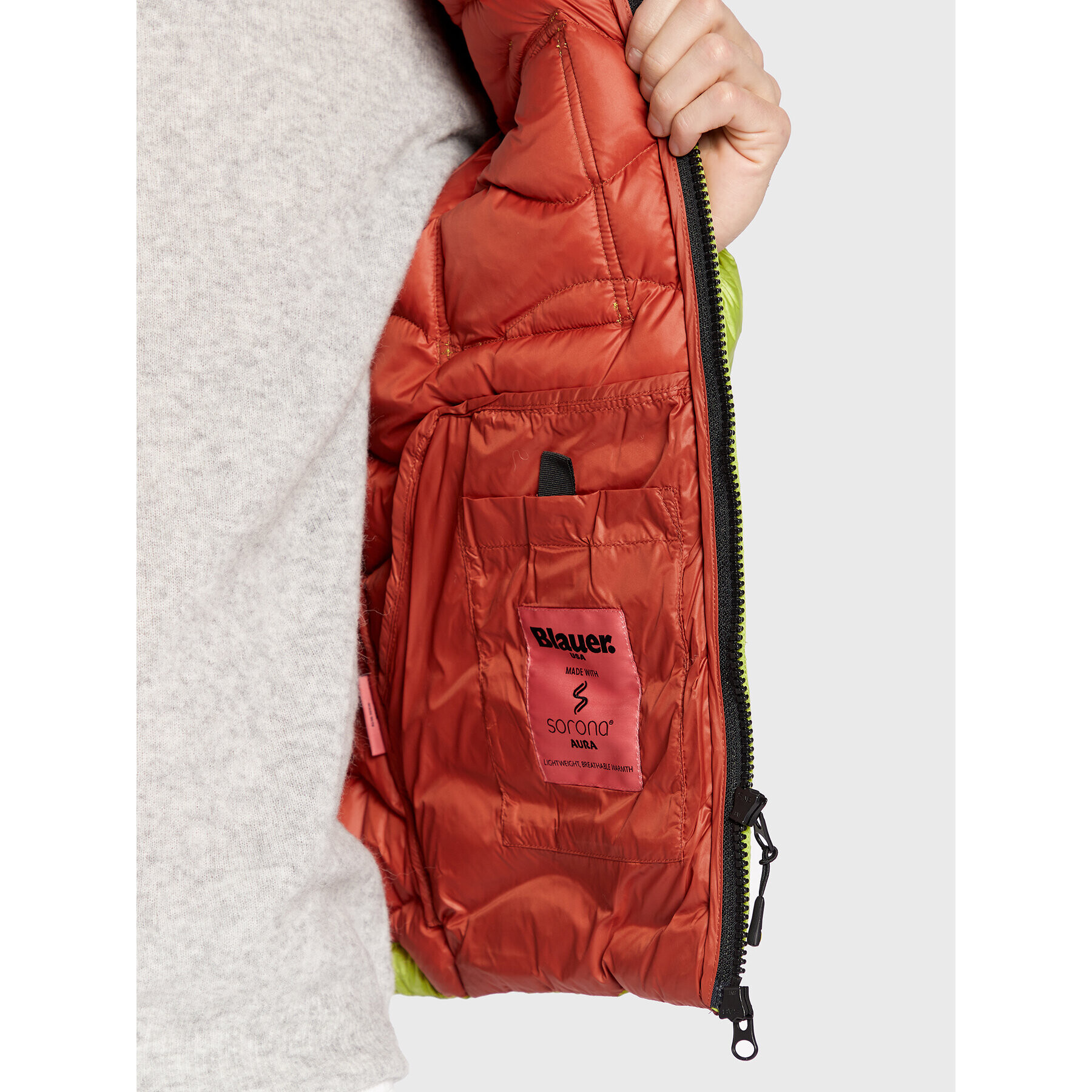 Blauer Пухено яке Andy BLUC02143 005958 Зелен Regular Fit - Pepit.bg