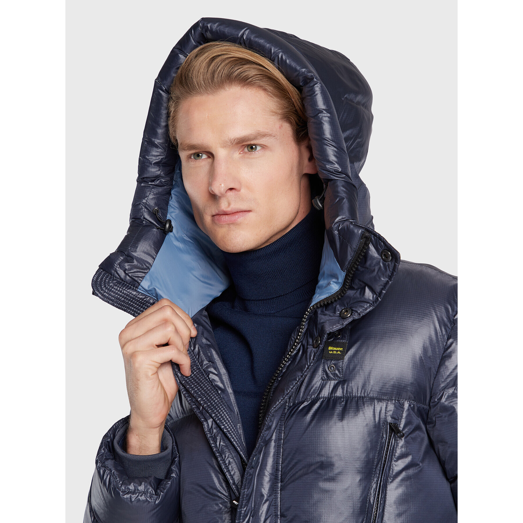 Blauer Пухено яке August BLUK02197 005958 Тъмносин Regular Fit - Pepit.bg