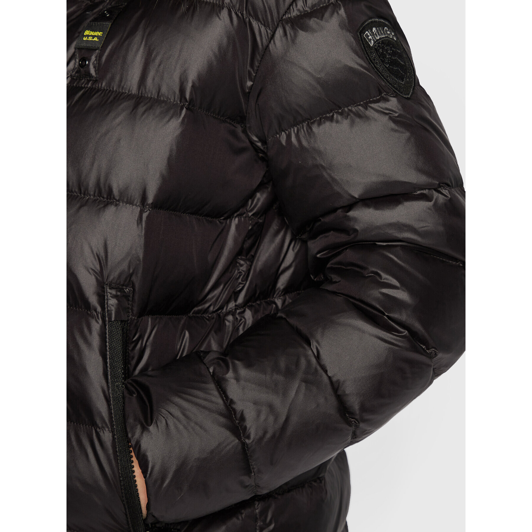 Blauer Пухено яке BLDC03029 005050 Черен Regular Fit - Pepit.bg