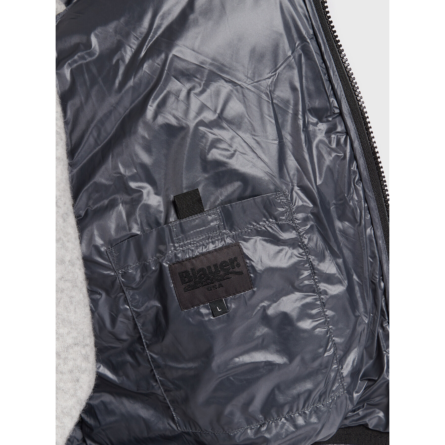 Blauer Пухено яке BLUC03013 006355 Сив Regular Fit - Pepit.bg