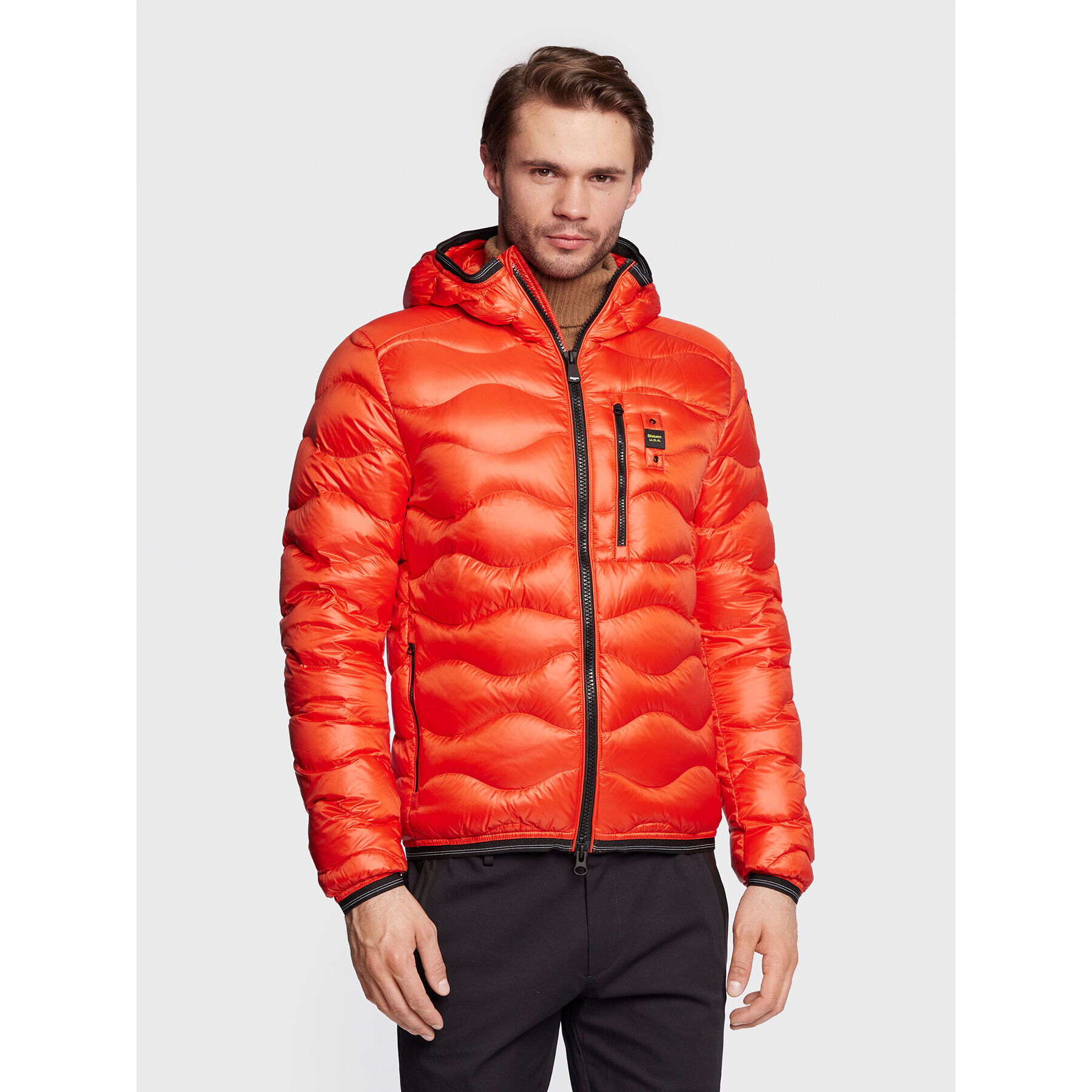 Blauer Пухено яке BLUC03014 006355 Оранжев Regular Fit - Pepit.bg