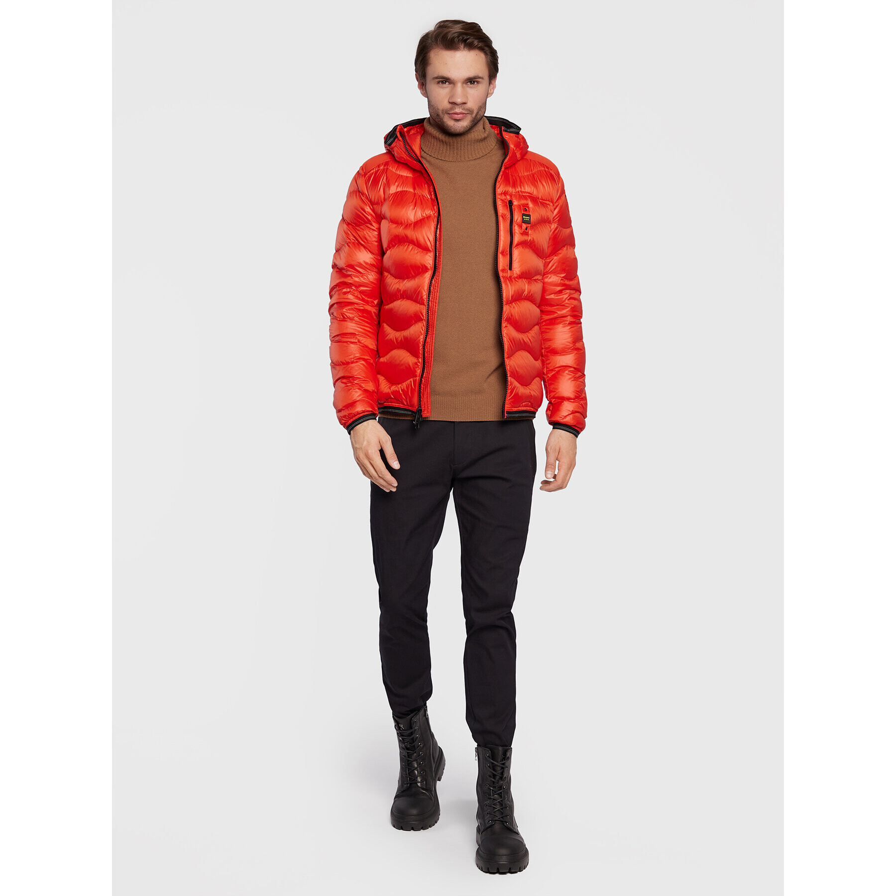Blauer Пухено яке BLUC03014 006355 Оранжев Regular Fit - Pepit.bg