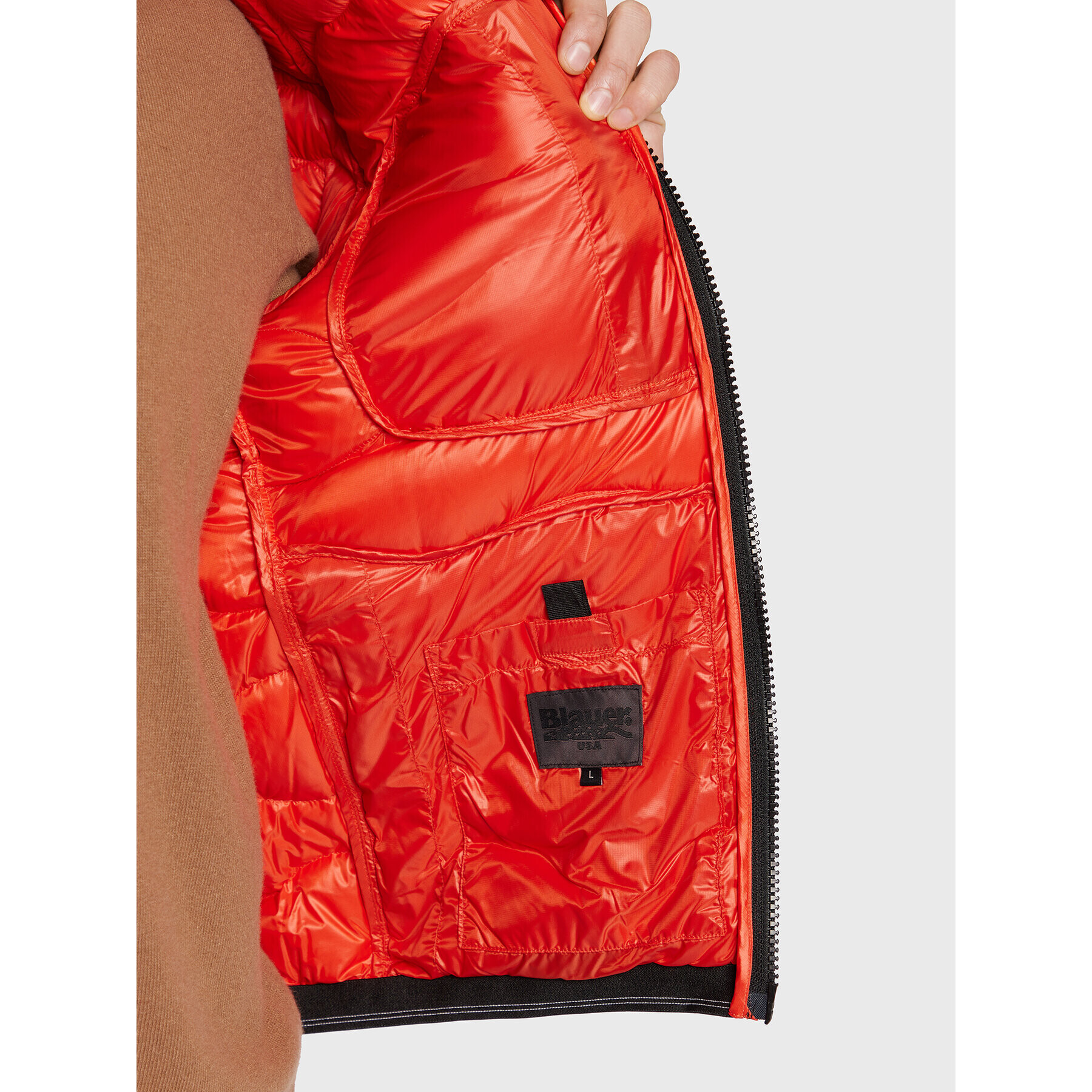 Blauer Пухено яке BLUC03014 006355 Оранжев Regular Fit - Pepit.bg