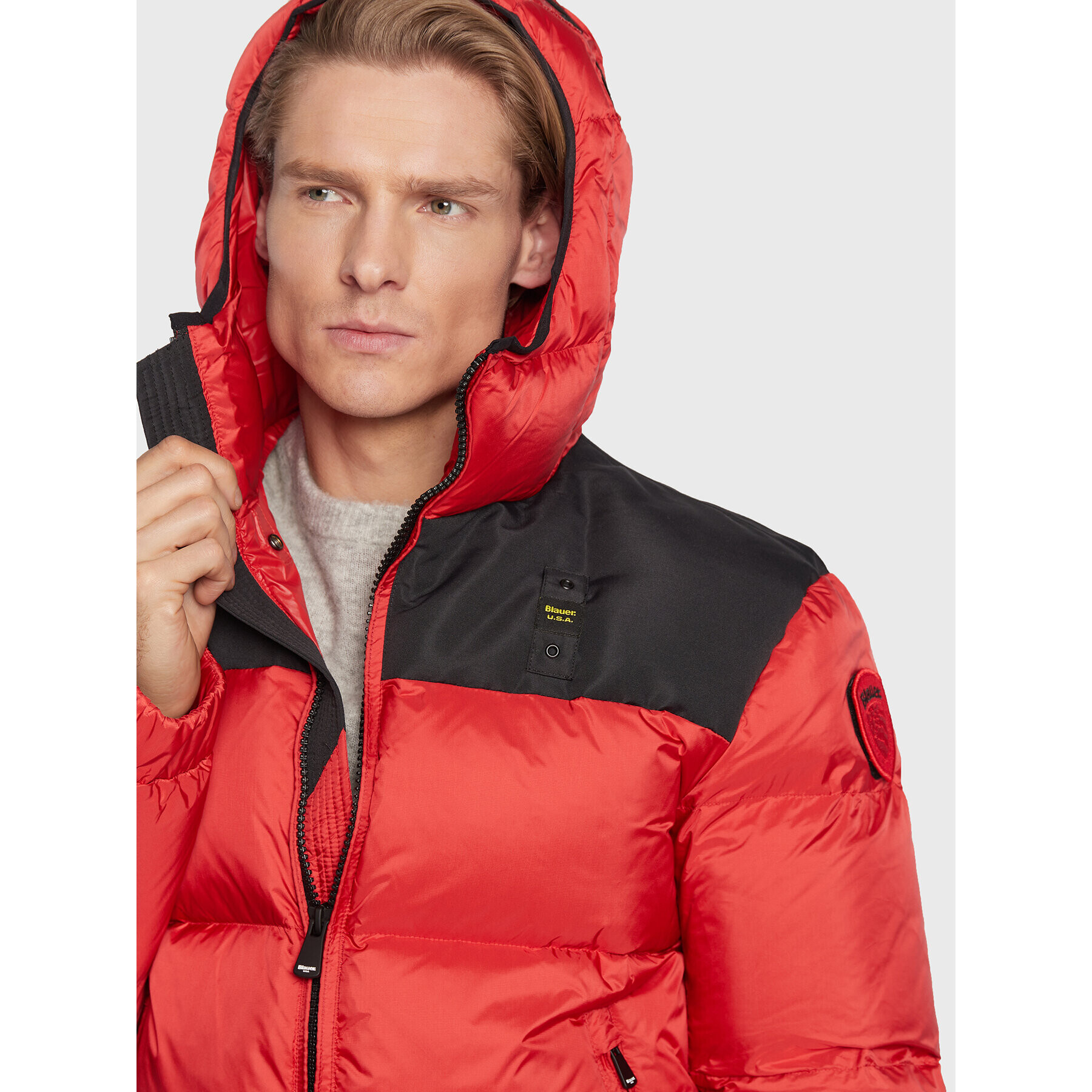 Blauer Пухено яке BLUC03173 Червен Regular Fit - Pepit.bg