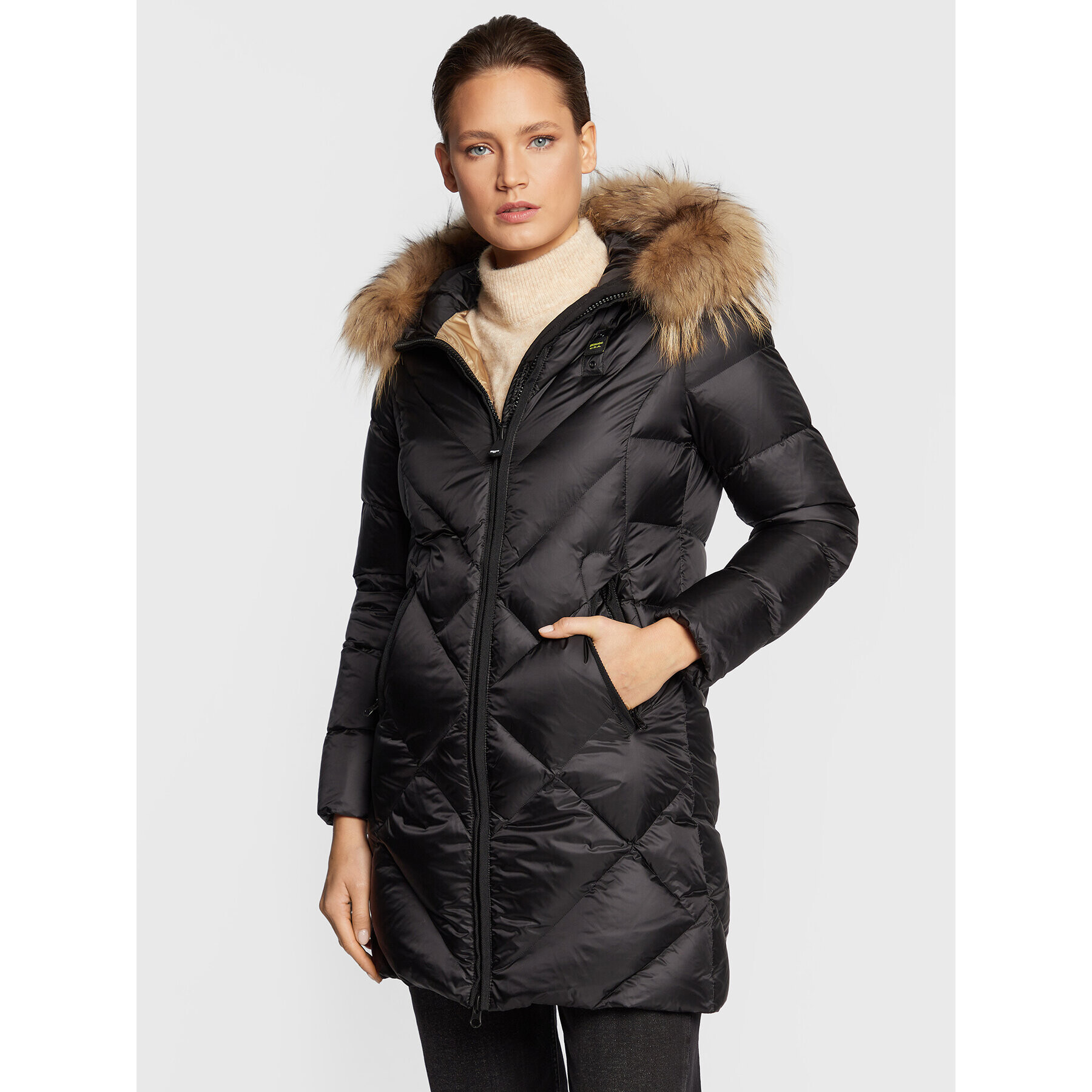 Blauer Пухено яке Brandy BLDK03215 006047 Черен Regular Fit - Pepit.bg