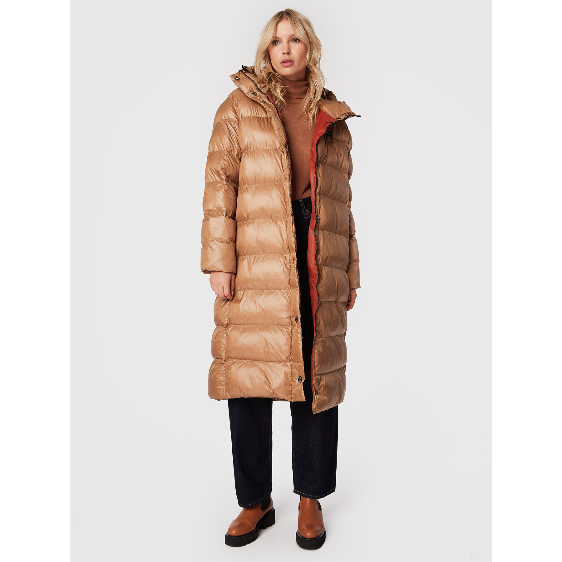 Blauer Пухено яке Christy BLDK02207 005958 Бежов Regular Fit - Pepit.bg