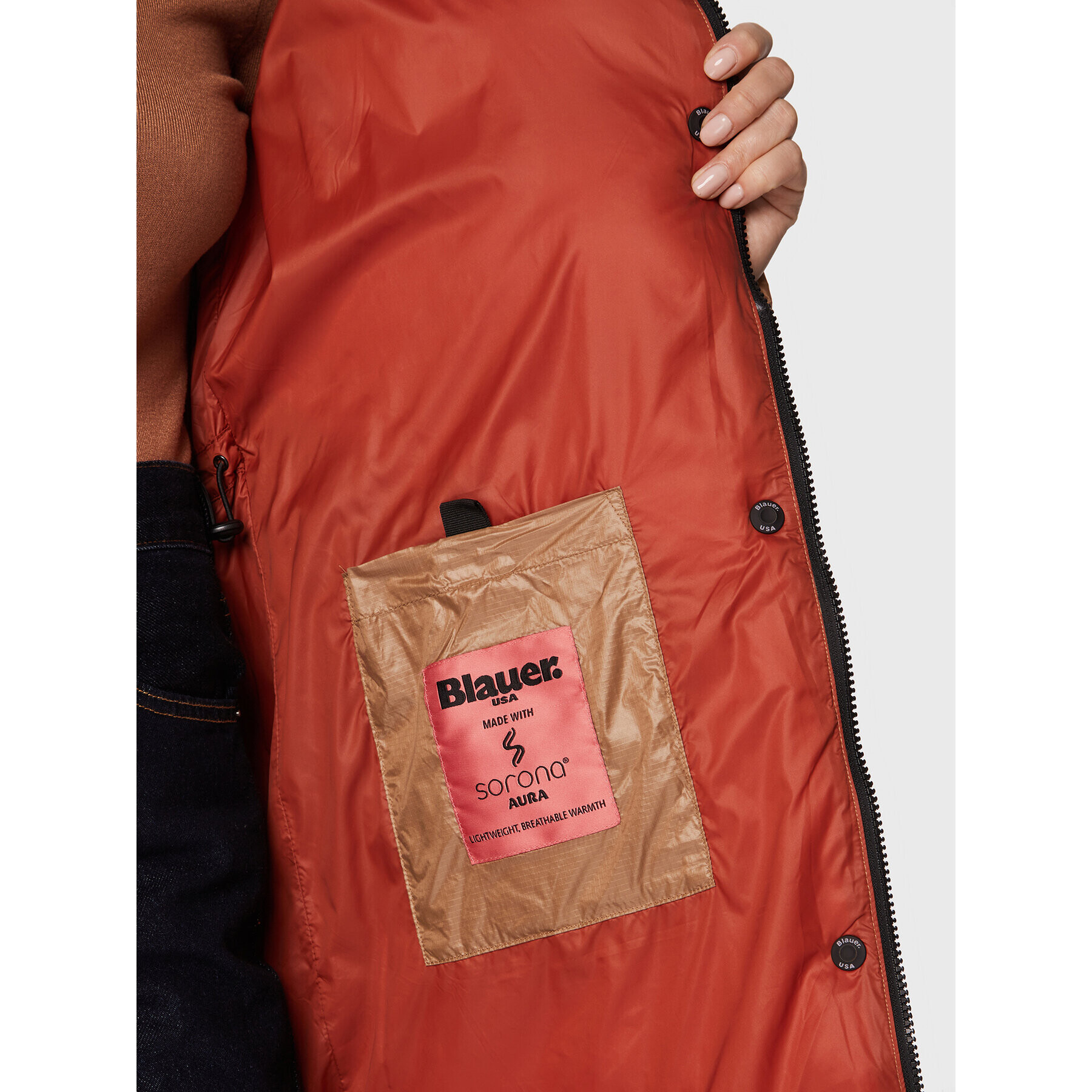 Blauer Пухено яке Christy BLDK02207 005958 Бежов Regular Fit - Pepit.bg