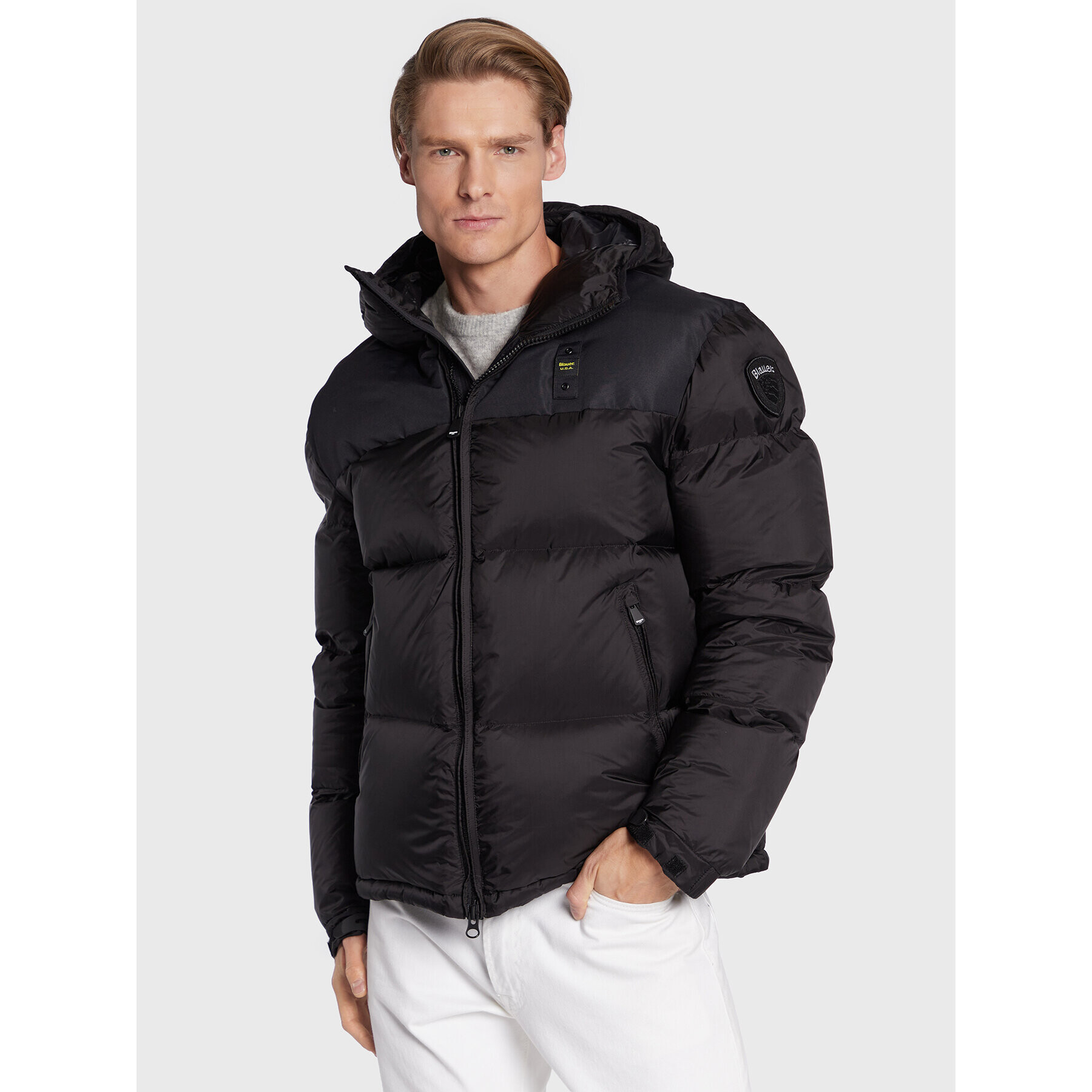 Blauer Пухено яке Cooper BLUC03173 Черен Regular Fit - Pepit.bg